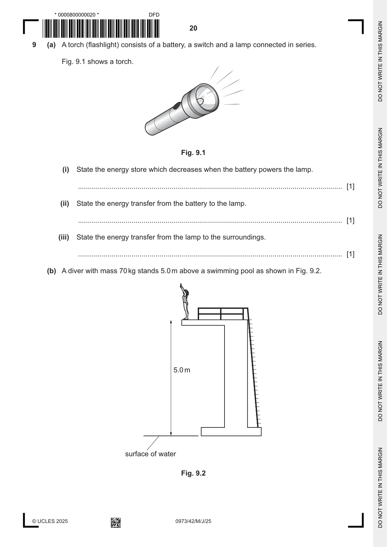 Cambridge IGCSE Sciences - Co-ordinated (9-1) 0973 2025 May/June Paper 4 · Variant 2 question paper, page 20 of 28