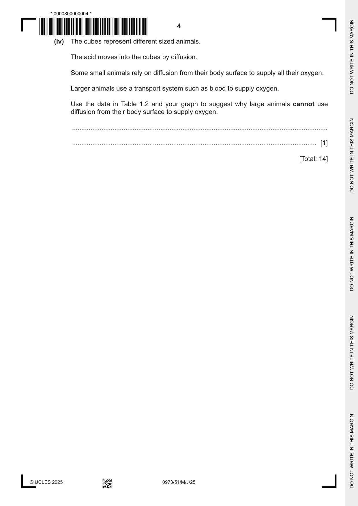 Cambridge IGCSE Sciences - Co-ordinated (9-1) 0973 2025 May/June Paper 5 · Variant 1 question paper, page 4 of 24