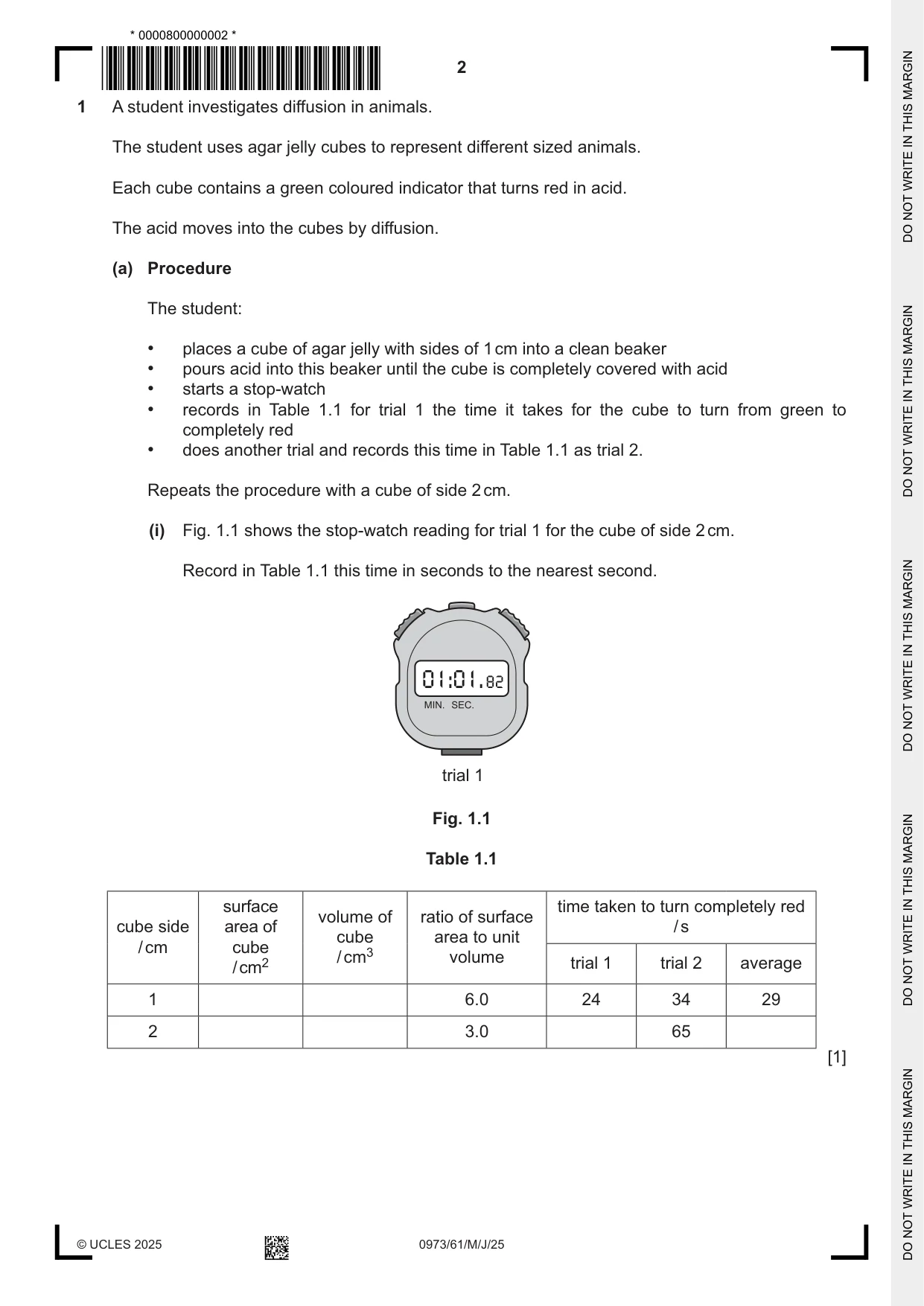 Cambridge IGCSE Sciences - Co-ordinated (9-1) 0973 2025 May/June Paper 6 · Variant 1 question paper, page 2 of 24