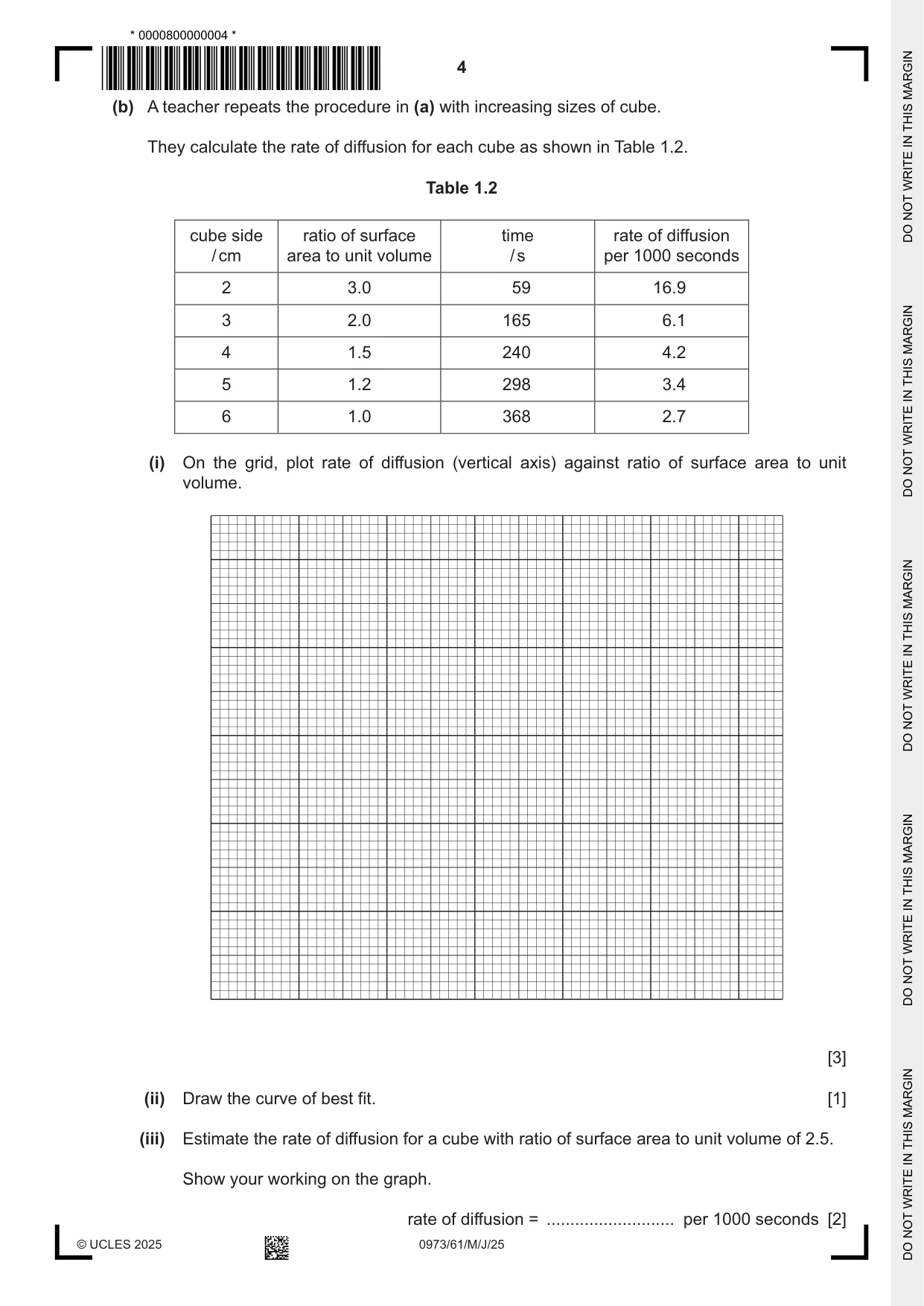 Cambridge IGCSE Sciences - Co-ordinated (9-1) 0973 2025 May/June Paper 6 · Variant 1 question paper, page 4 of 24