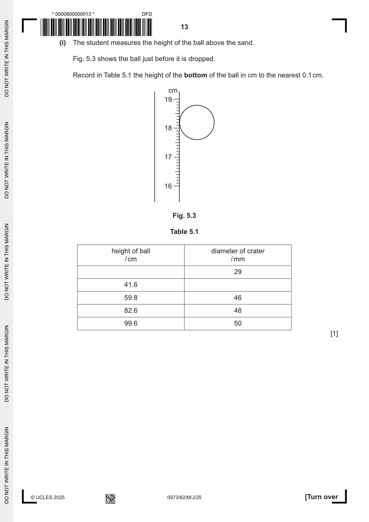 Cambridge IGCSE Sciences - Co-ordinated (9-1) 0973 2025 May/June Paper 6 · Variant 2 question paper, page 13 of 20