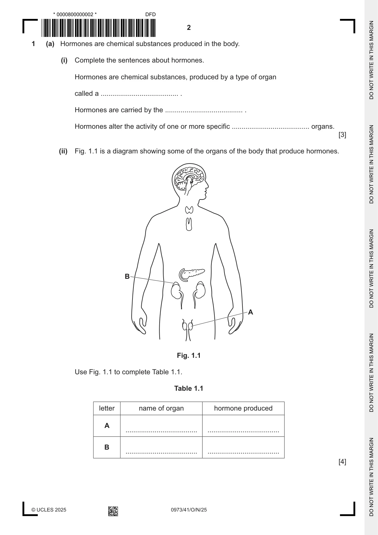 Cambridge IGCSE Sciences - Co-ordinated (9-1) 0973 2025 Oct/Nov Paper 4 · Variant 1 question paper, page 2 of 28