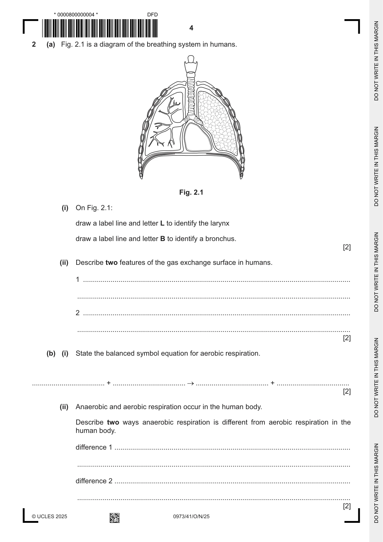 Cambridge IGCSE Sciences - Co-ordinated (9-1) 0973 2025 Oct/Nov Paper 4 · Variant 1 question paper, page 4 of 28