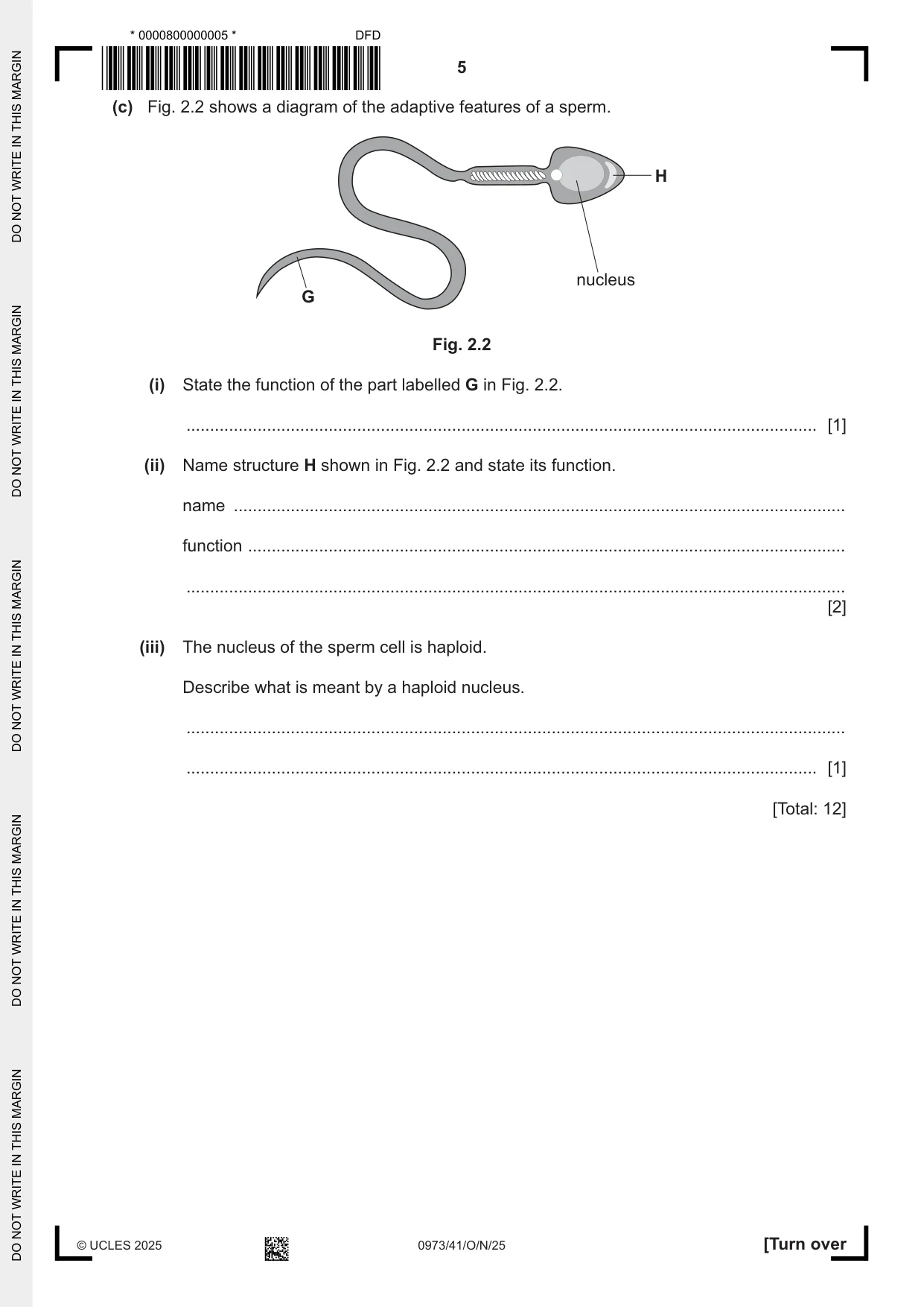 Cambridge IGCSE Sciences - Co-ordinated (9-1) 0973 2025 Oct/Nov Paper 4 · Variant 1 question paper, page 5 of 28