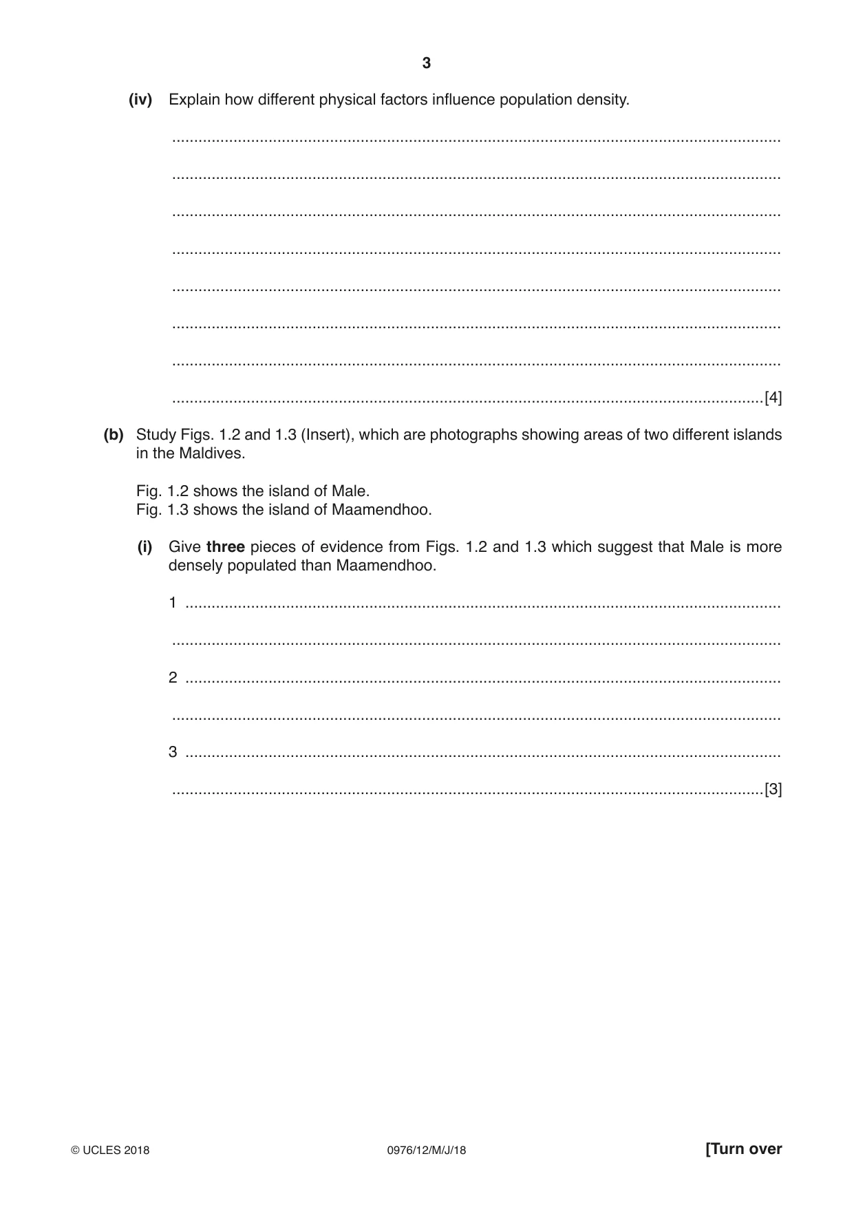 Cambridge IGCSE Geography (9-1) 0976 2018 May/June Paper 1 · Variant 2 question paper, page 3 of 32