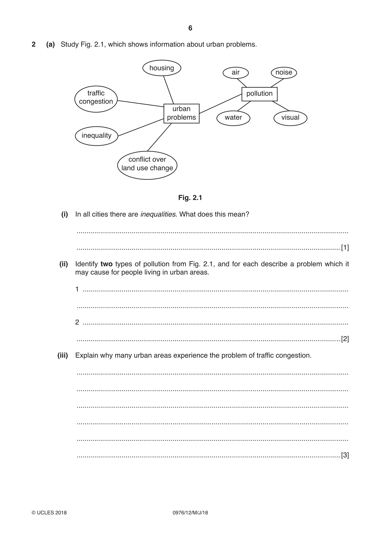 Cambridge IGCSE Geography (9-1) 0976 2018 May/June Paper 1 · Variant 2 question paper, page 6 of 32