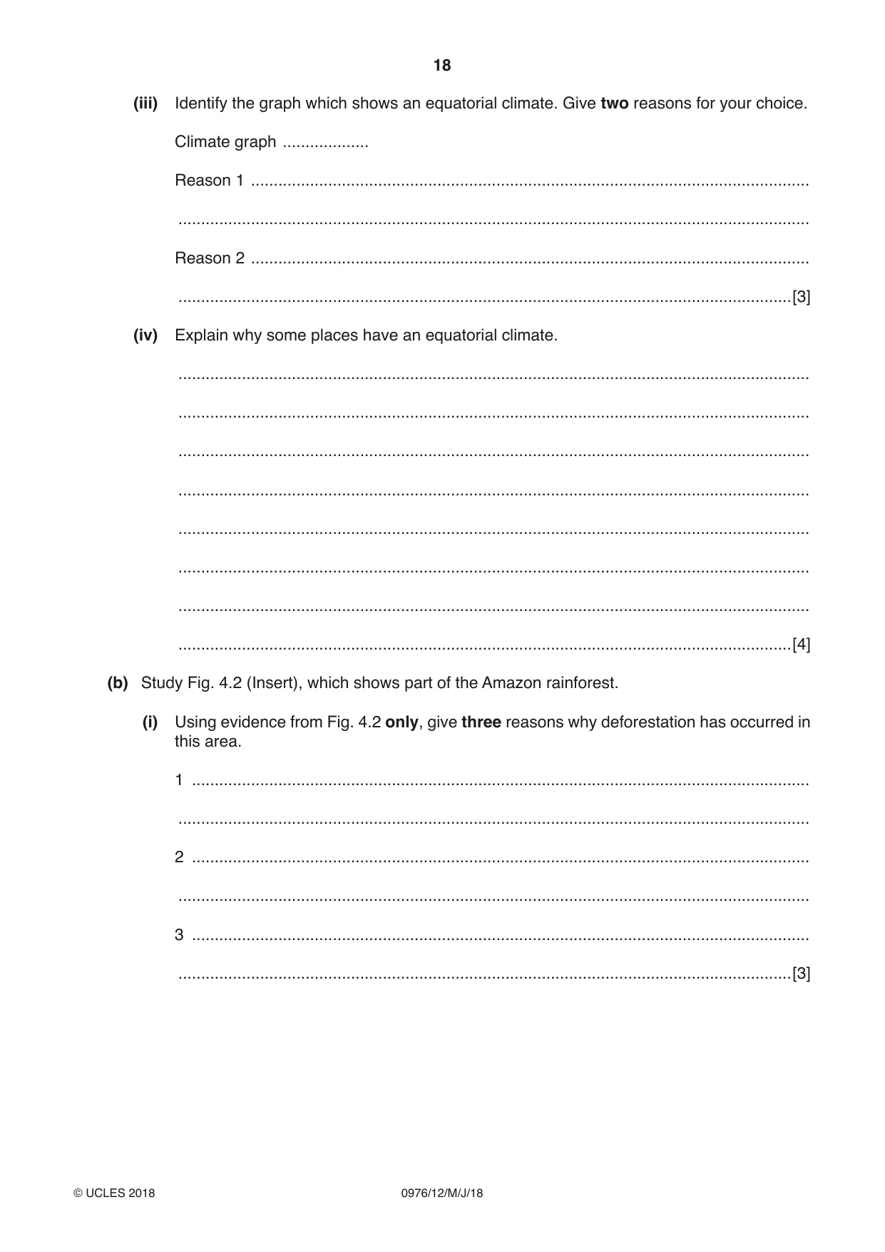 Cambridge IGCSE Geography (9-1) 0976 2018 May/June Paper 1 · Variant 2 question paper, page 18 of 32