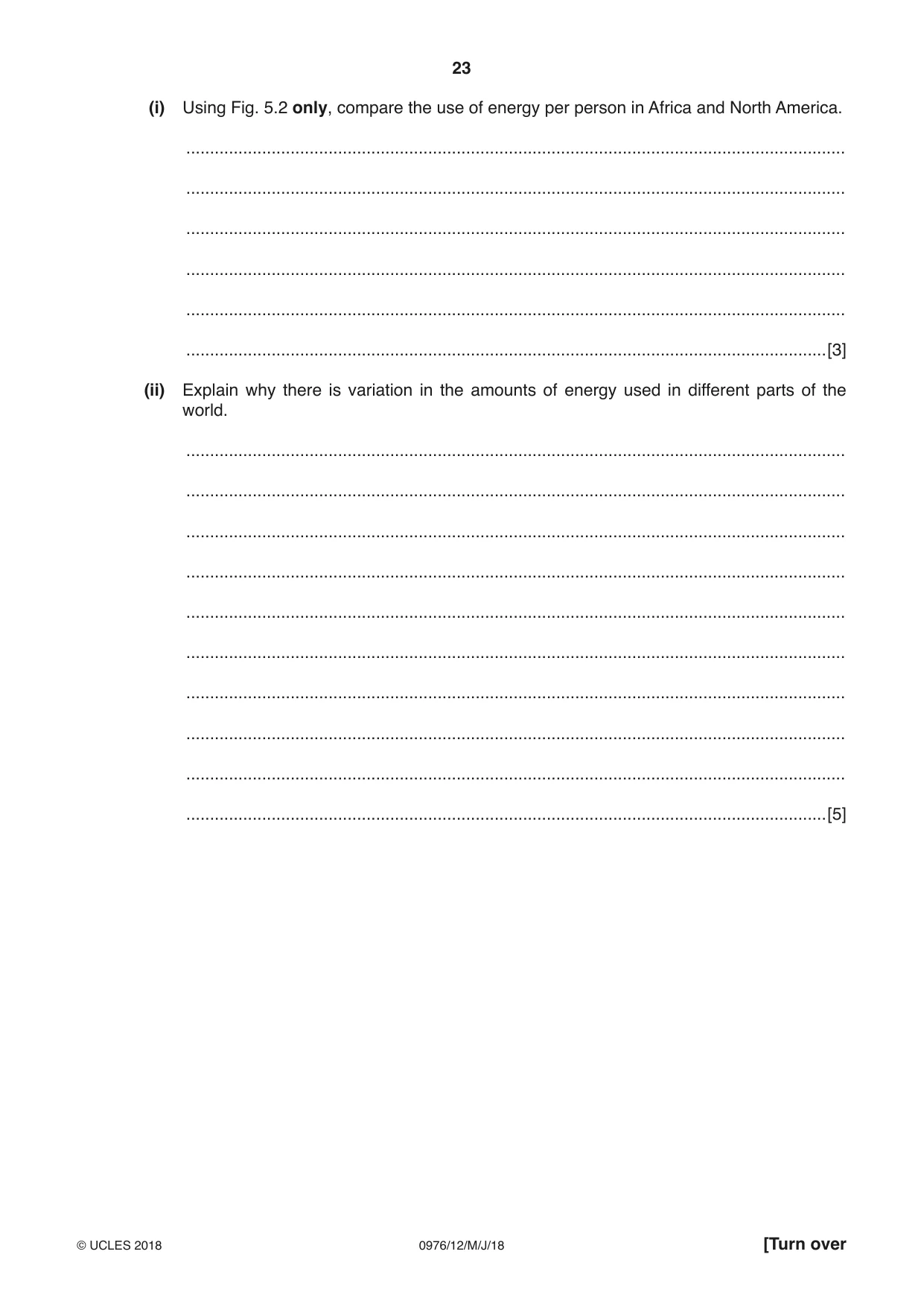 Cambridge IGCSE Geography (9-1) 0976 2018 May/June Paper 1 · Variant 2 question paper, page 23 of 32