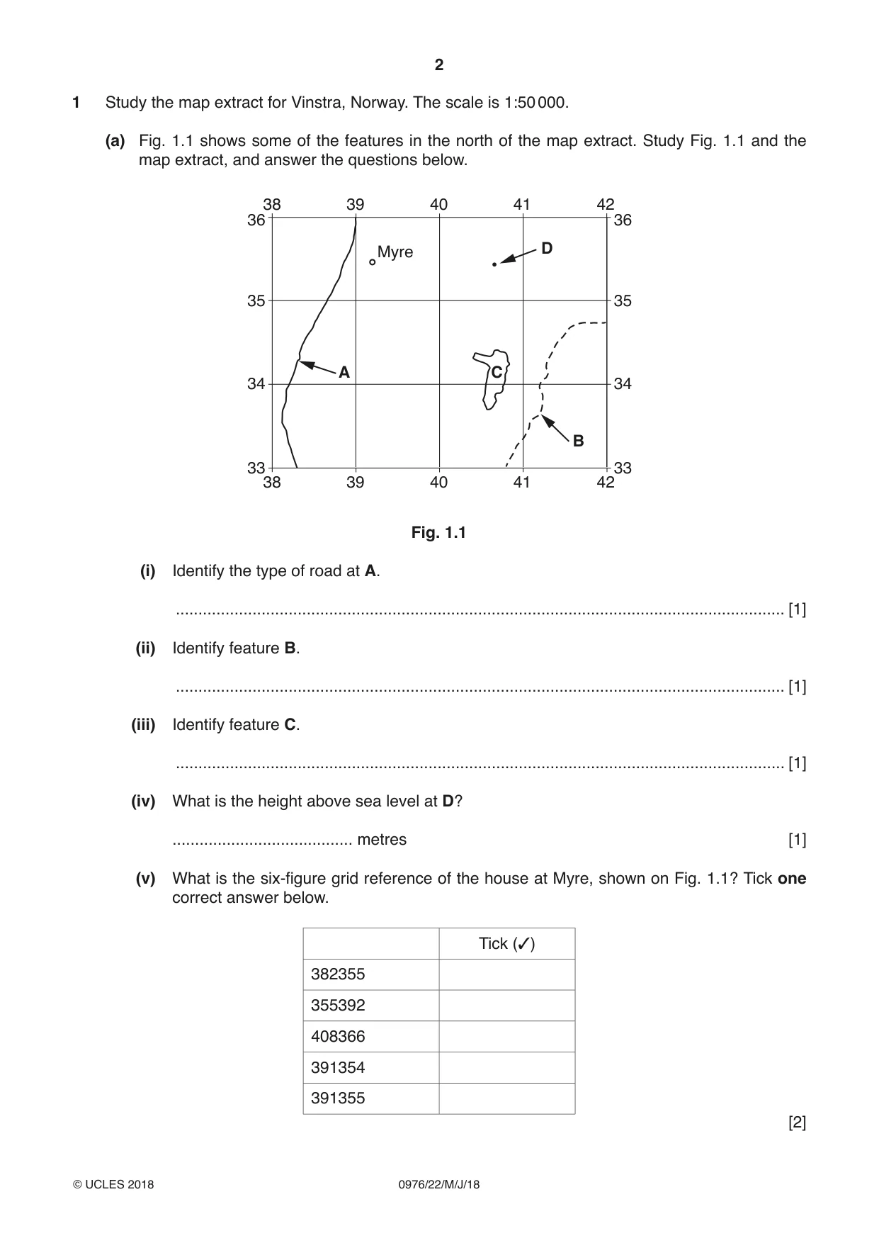 Cambridge IGCSE Geography (9-1) 0976 2018 May/June Paper 2 · Variant 2 question paper, page 2 of 20