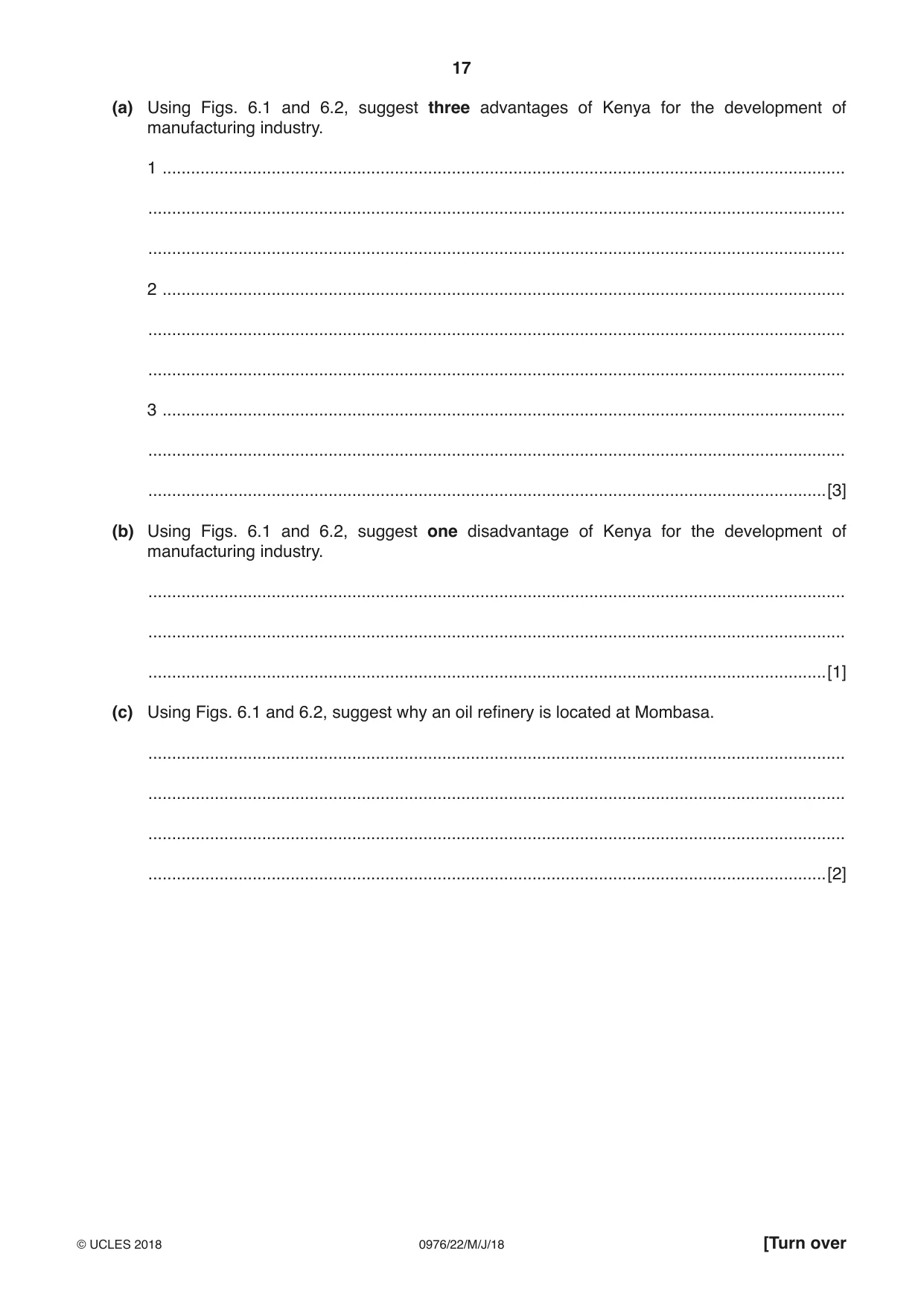 Cambridge IGCSE Geography (9-1) 0976 2018 May/June Paper 2 · Variant 2 question paper, page 17 of 20