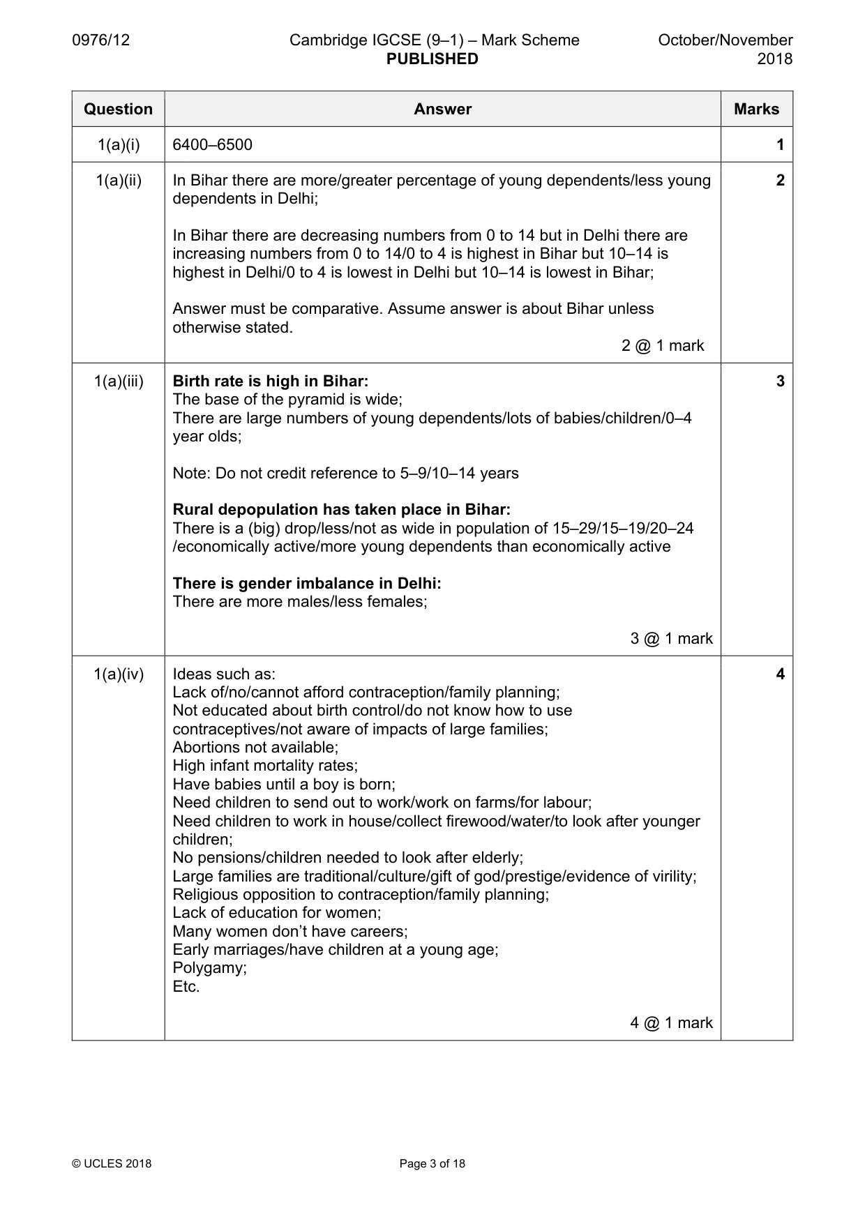 Mark scheme, page 3 of 18