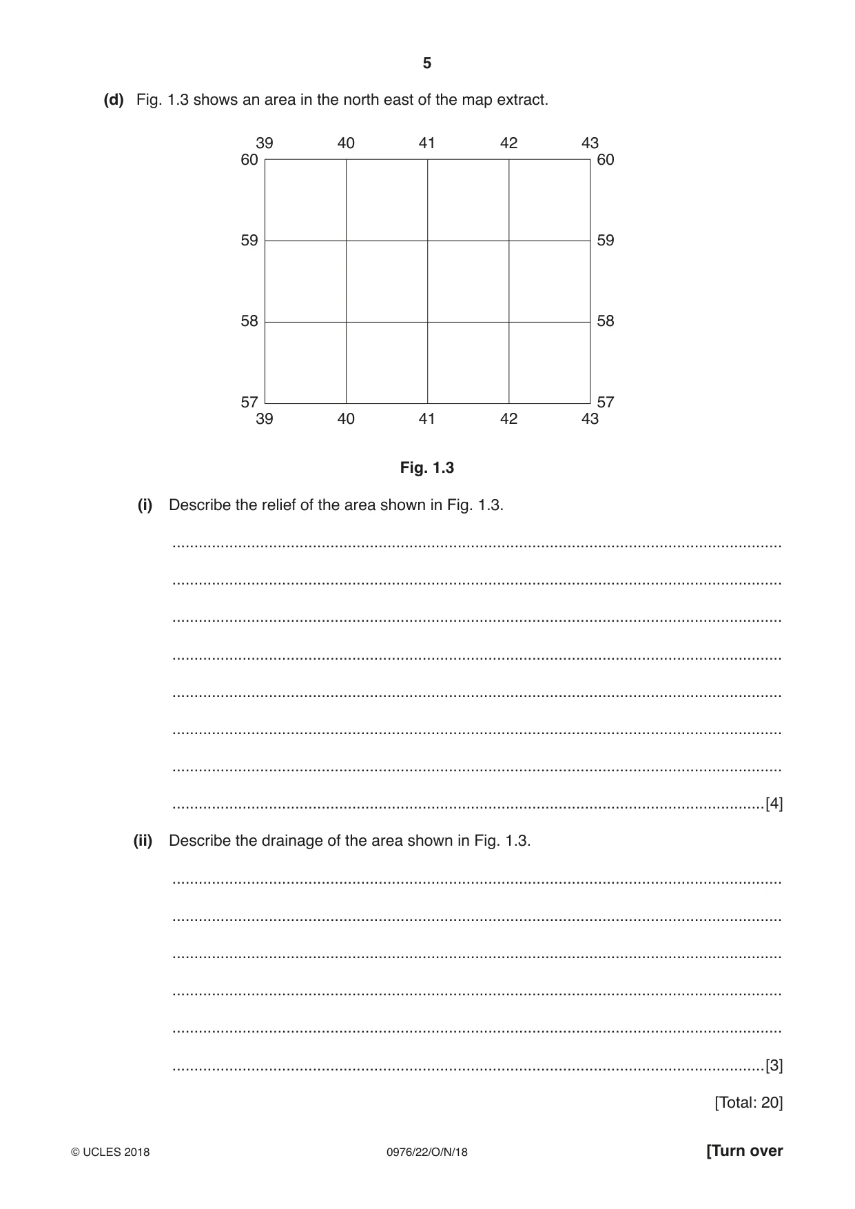 Cambridge IGCSE Geography (9-1) 0976 2018 Oct/Nov Paper 2 · Variant 2 question paper, page 5 of 20