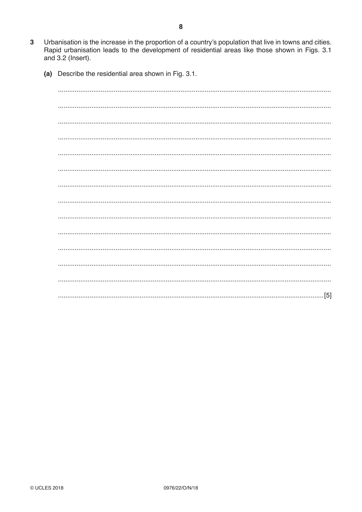 Cambridge IGCSE Geography (9-1) 0976 2018 Oct/Nov Paper 2 · Variant 2 question paper, page 8 of 20