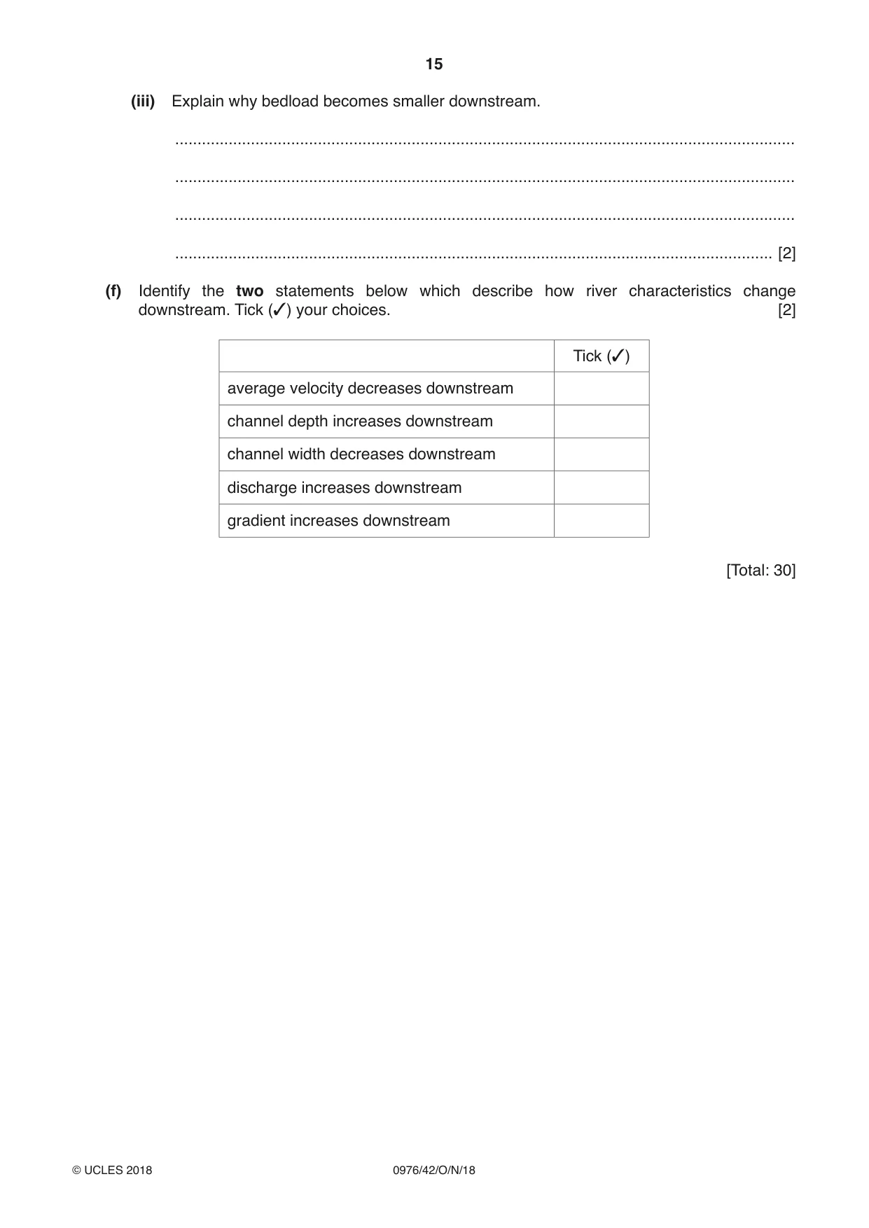 Cambridge IGCSE Geography (9-1) 0976 2018 Oct/Nov Paper 4 · Variant 2 question paper, page 15 of 20