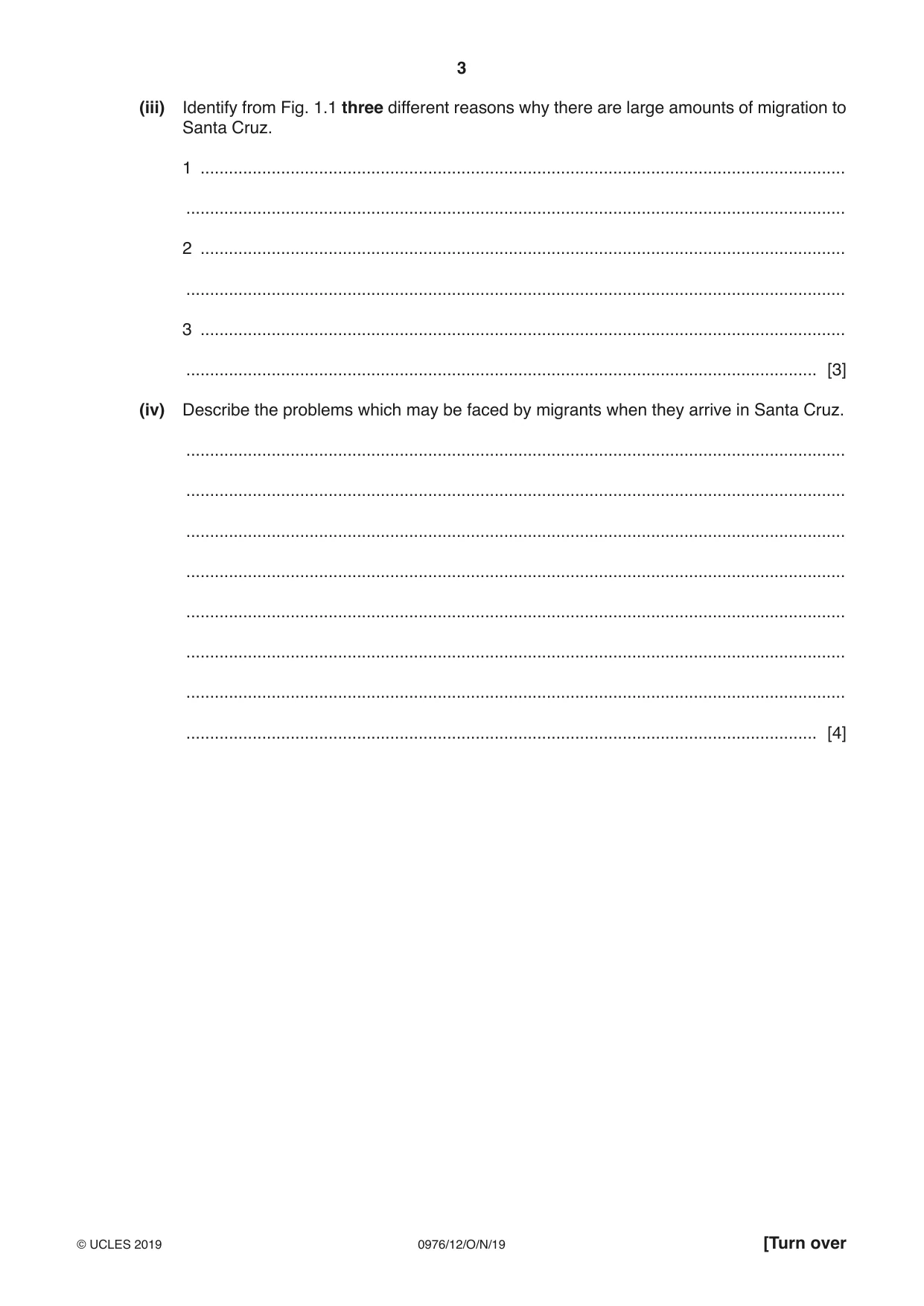 Cambridge IGCSE Geography (9-1) 0976 2019 Oct/Nov Paper 1 · Variant 2 question paper, page 3 of 32