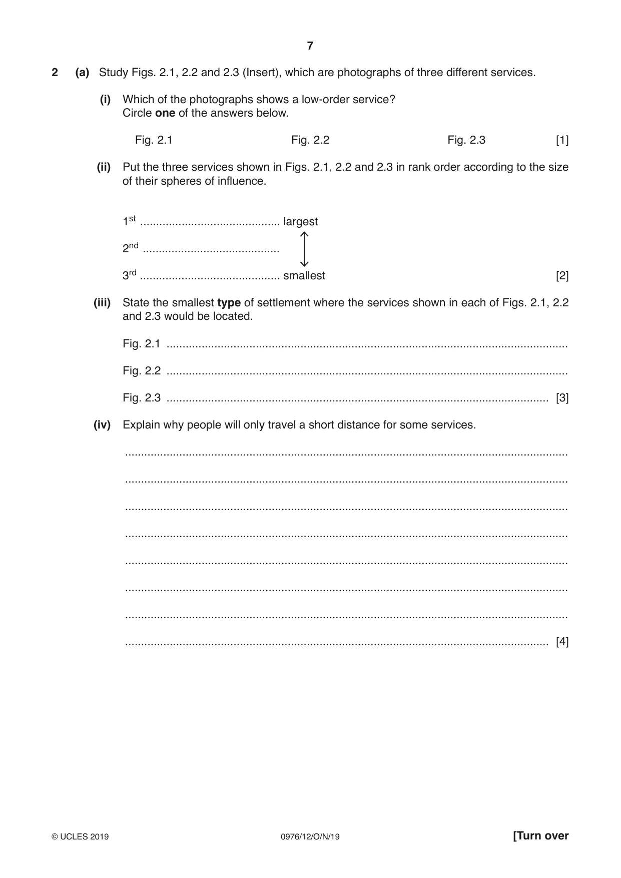 Cambridge IGCSE Geography (9-1) 0976 2019 Oct/Nov Paper 1 · Variant 2 question paper, page 7 of 32