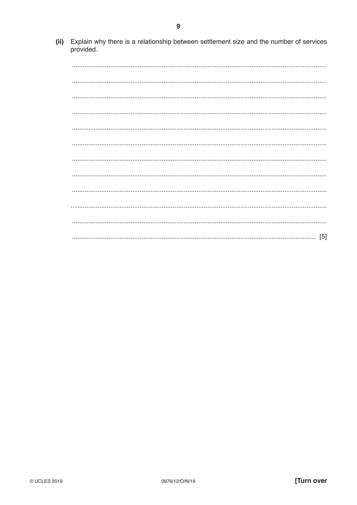 Cambridge IGCSE Geography (9-1) 0976 2019 Oct/Nov Paper 1 · Variant 2 question paper, page 9 of 32