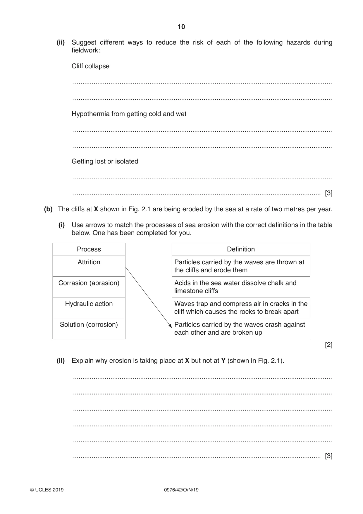 Cambridge IGCSE Geography (9-1) 0976 2019 Oct/Nov Paper 4 · Variant 2 question paper, page 10 of 20