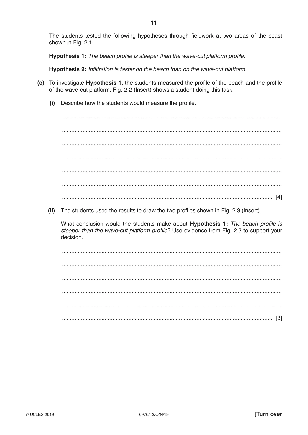 Cambridge IGCSE Geography (9-1) 0976 2019 Oct/Nov Paper 4 · Variant 2 question paper, page 11 of 20