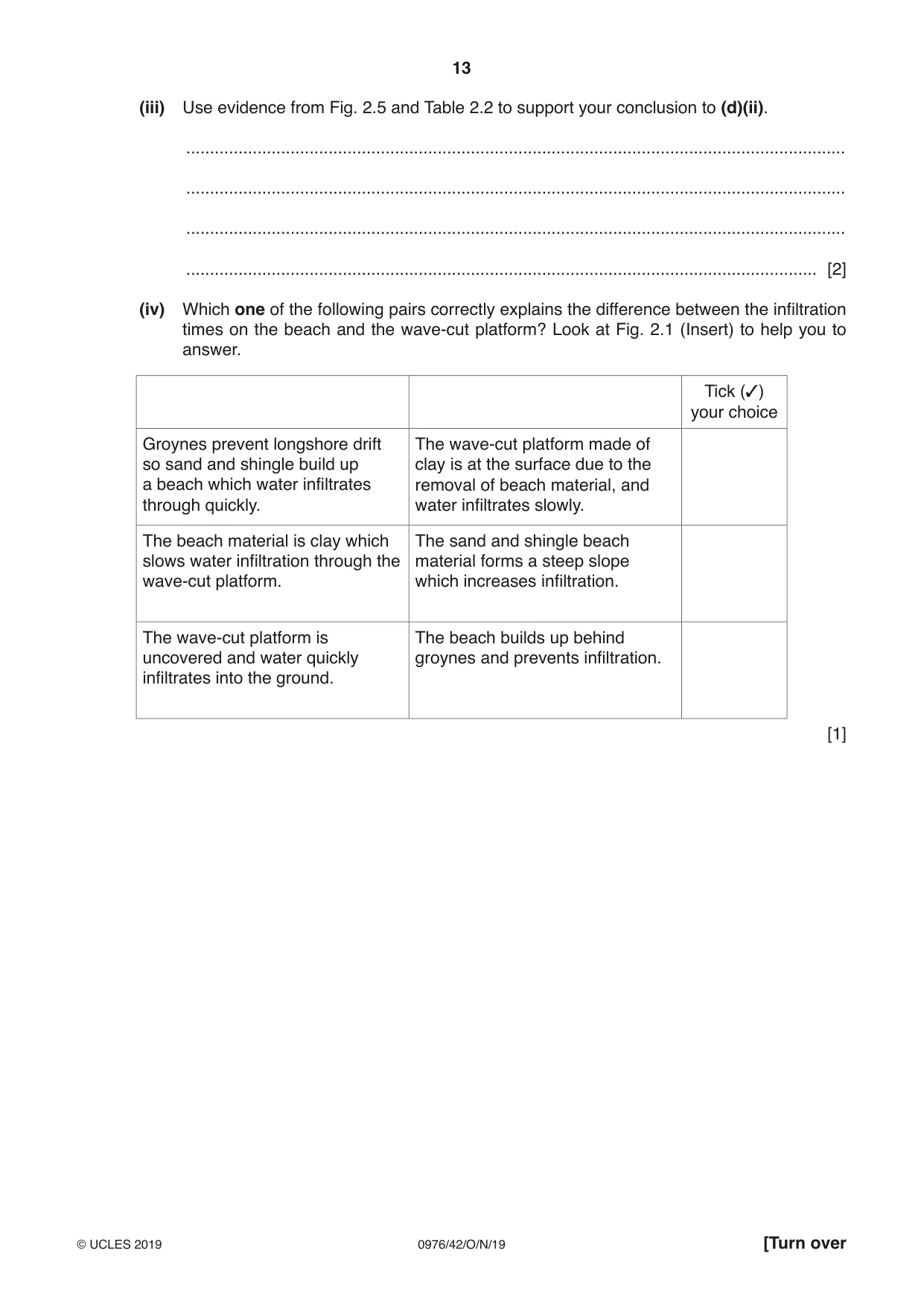 Cambridge IGCSE Geography (9-1) 0976 2019 Oct/Nov Paper 4 · Variant 2 question paper, page 13 of 20