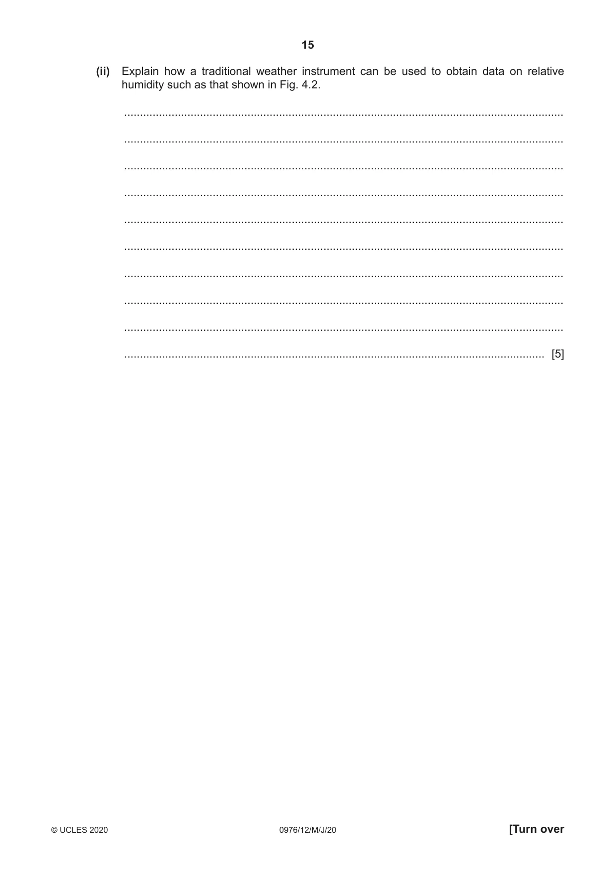 Cambridge IGCSE Geography (9-1) 0976 2020 May/June Paper 1 · Variant 2 question paper, page 15 of 28