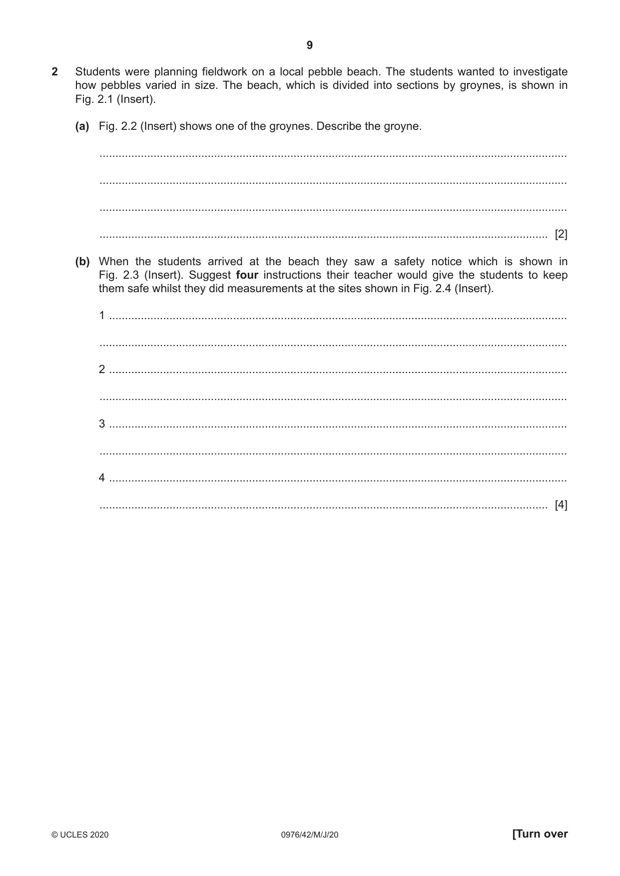 Cambridge IGCSE Geography (9-1) 0976 2020 May/June Paper 4 · Variant 2 question paper, page 9 of 16