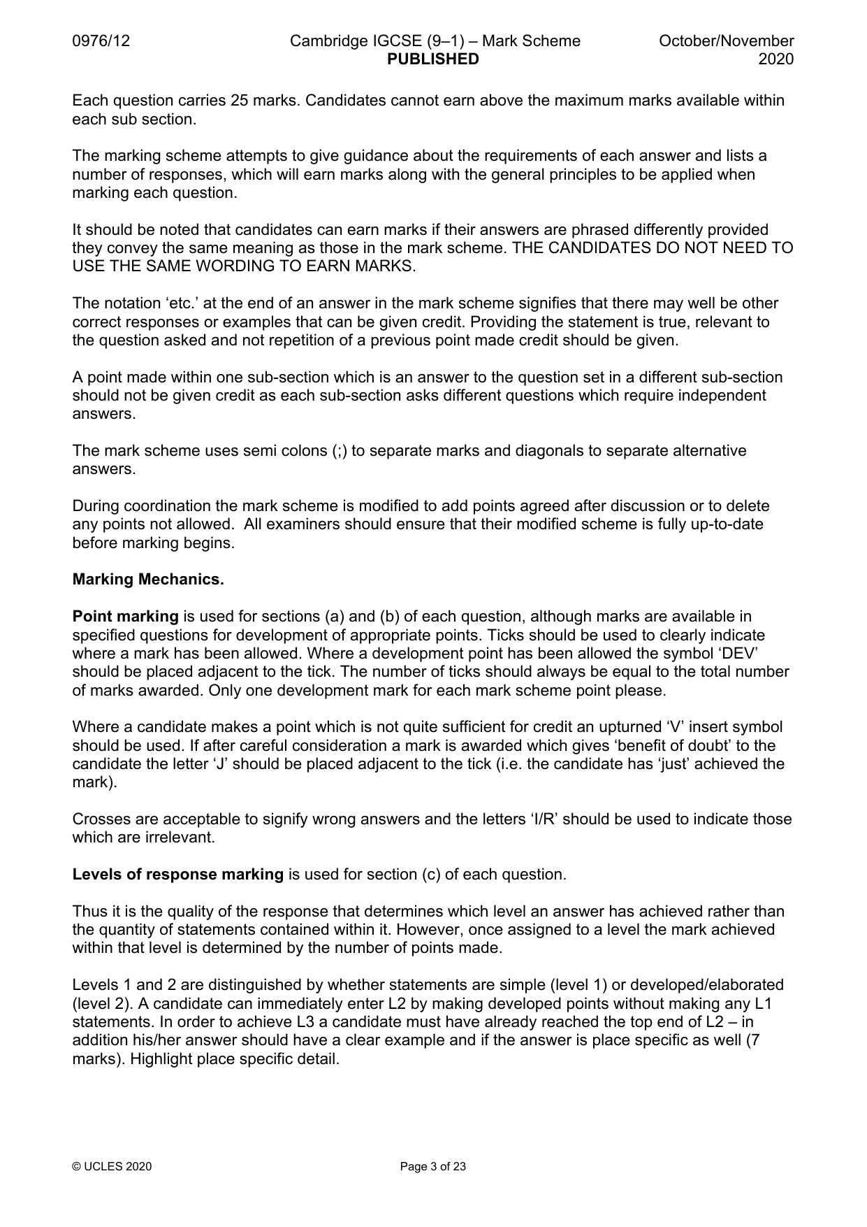 Mark scheme, page 3 of 23