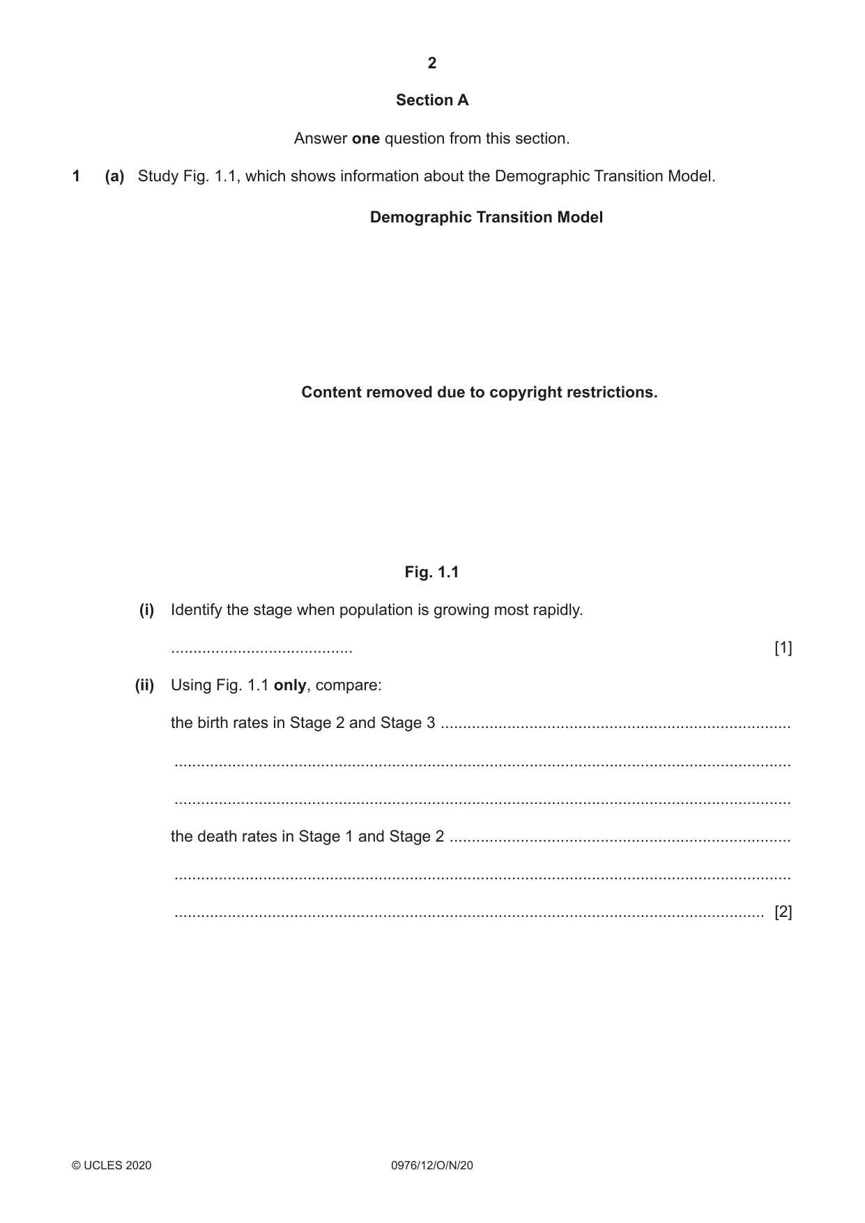Cambridge IGCSE Geography (9-1) 0976 2020 Oct/Nov Paper 1 · Variant 2 question paper, page 2 of 32