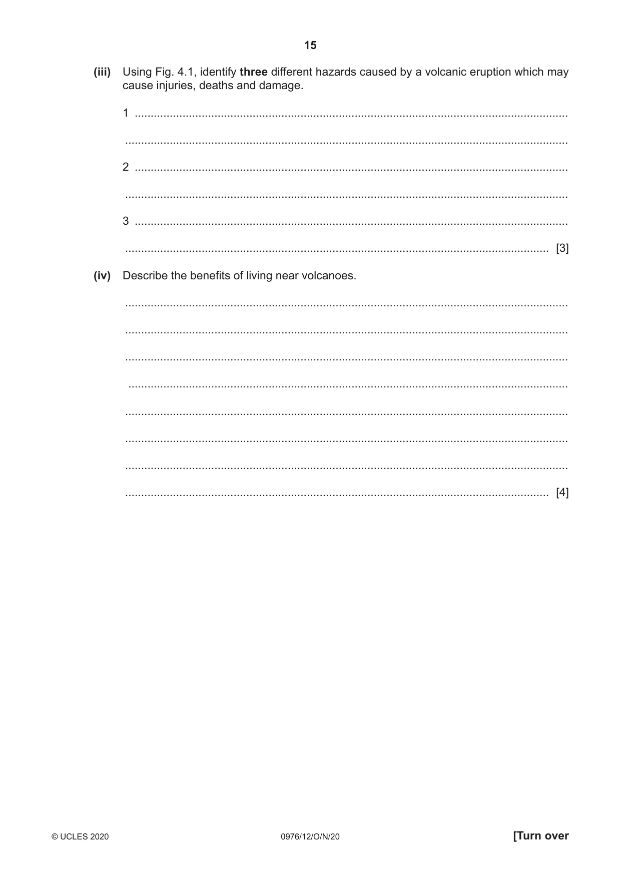 Cambridge IGCSE Geography (9-1) 0976 2020 Oct/Nov Paper 1 · Variant 2 question paper, page 15 of 32