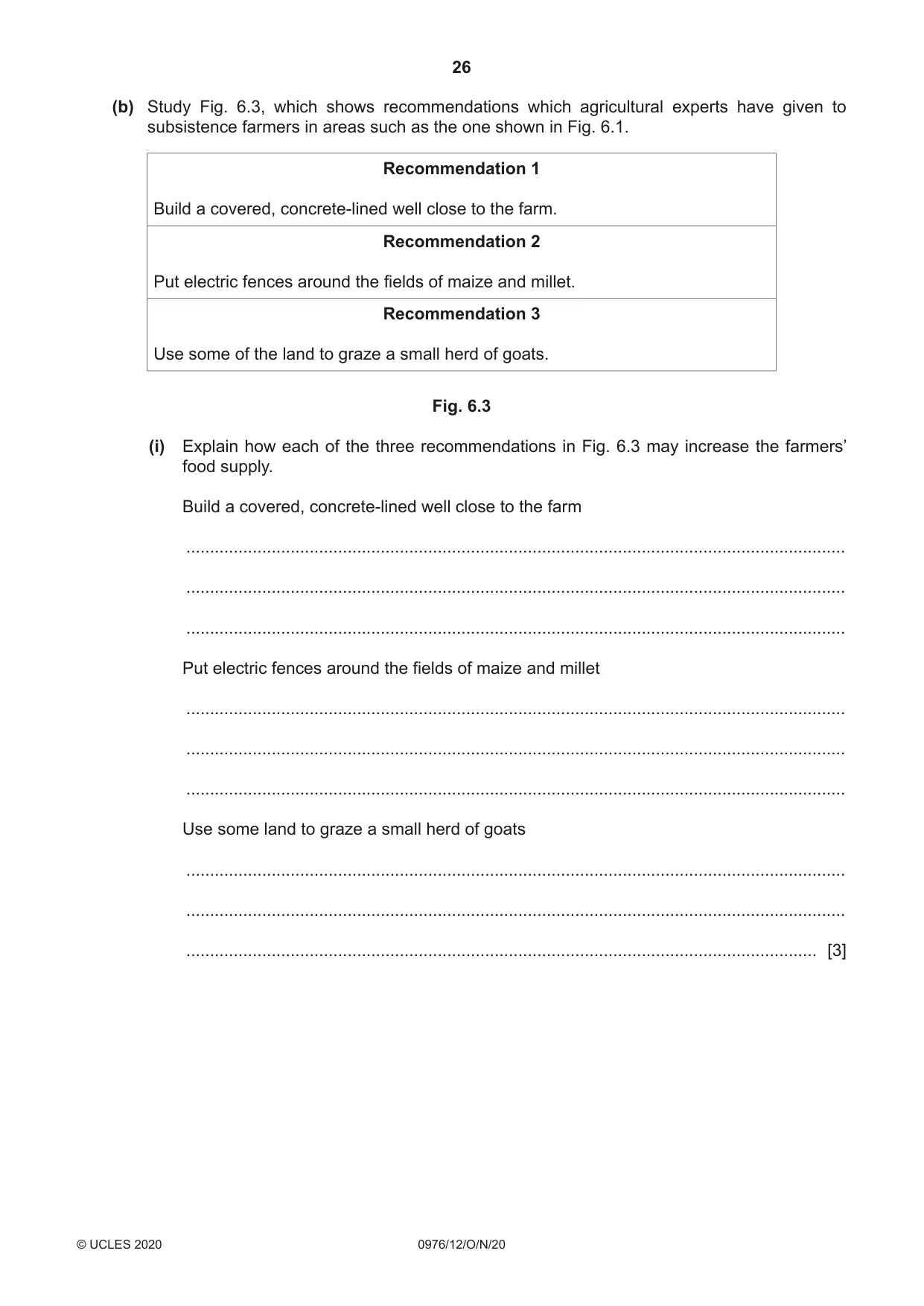 Cambridge IGCSE Geography (9-1) 0976 2020 Oct/Nov Paper 1 · Variant 2 question paper, page 26 of 32