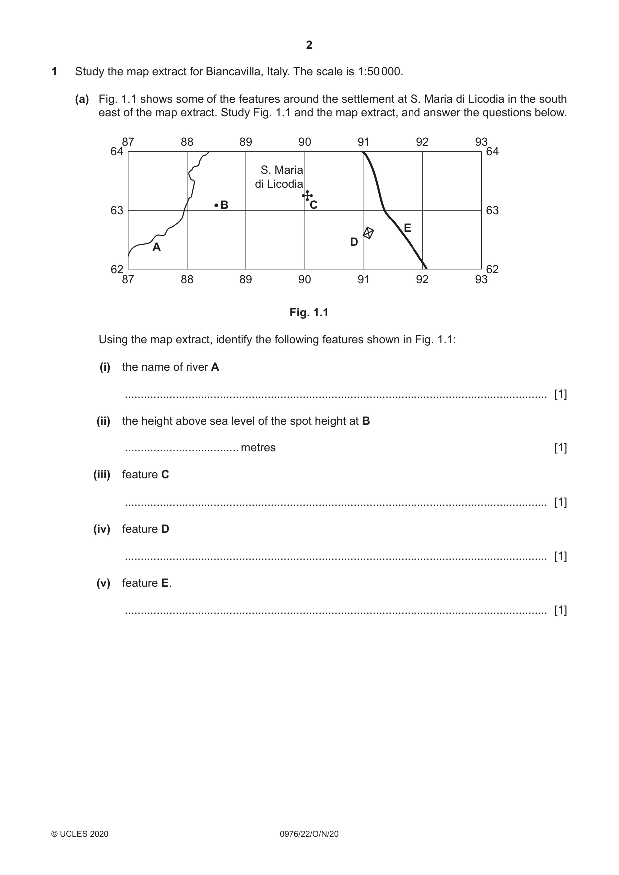 Cambridge IGCSE Geography (9-1) 0976 2020 Oct/Nov Paper 2 · Variant 2 question paper, page 2 of 20