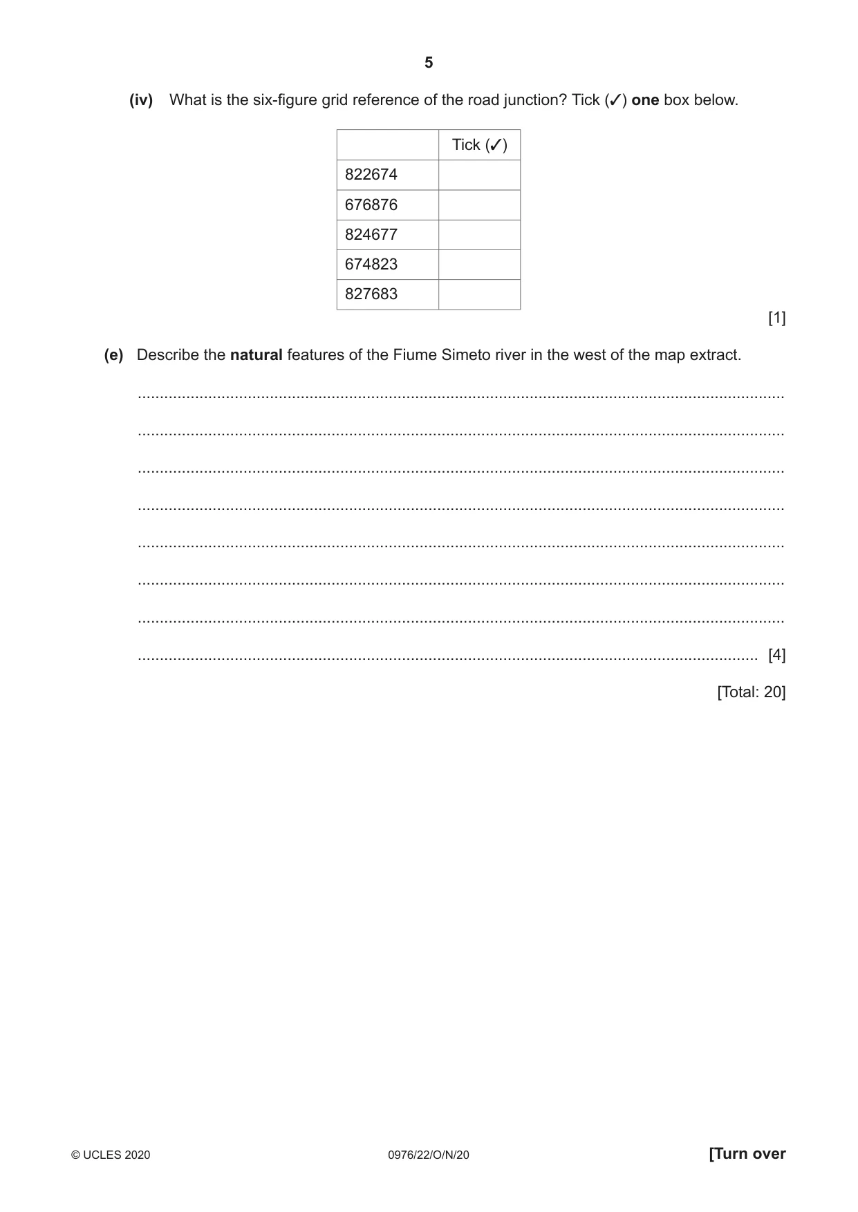 Cambridge IGCSE Geography (9-1) 0976 2020 Oct/Nov Paper 2 · Variant 2 question paper, page 5 of 20
