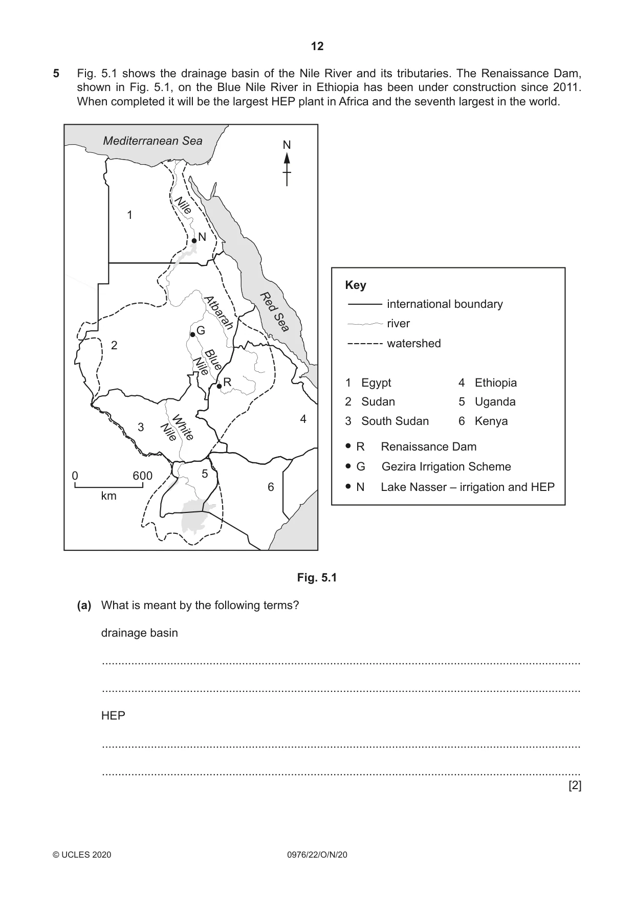 Cambridge IGCSE Geography (9-1) 0976 2020 Oct/Nov Paper 2 · Variant 2 question paper, page 12 of 20