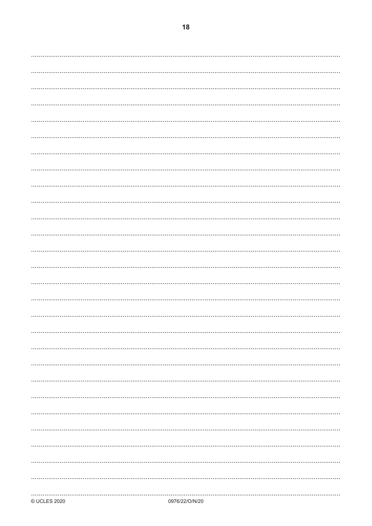 Cambridge IGCSE Geography (9-1) 0976 2020 Oct/Nov Paper 2 · Variant 2 question paper, page 18 of 20