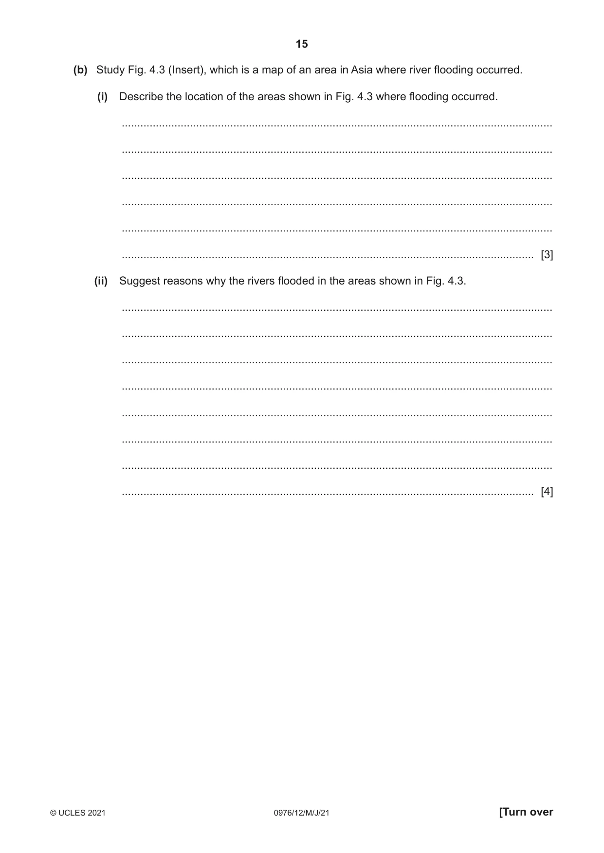 Cambridge IGCSE Geography (9-1) 0976 2021 May/June Paper 1 · Variant 2 question paper, page 15 of 32