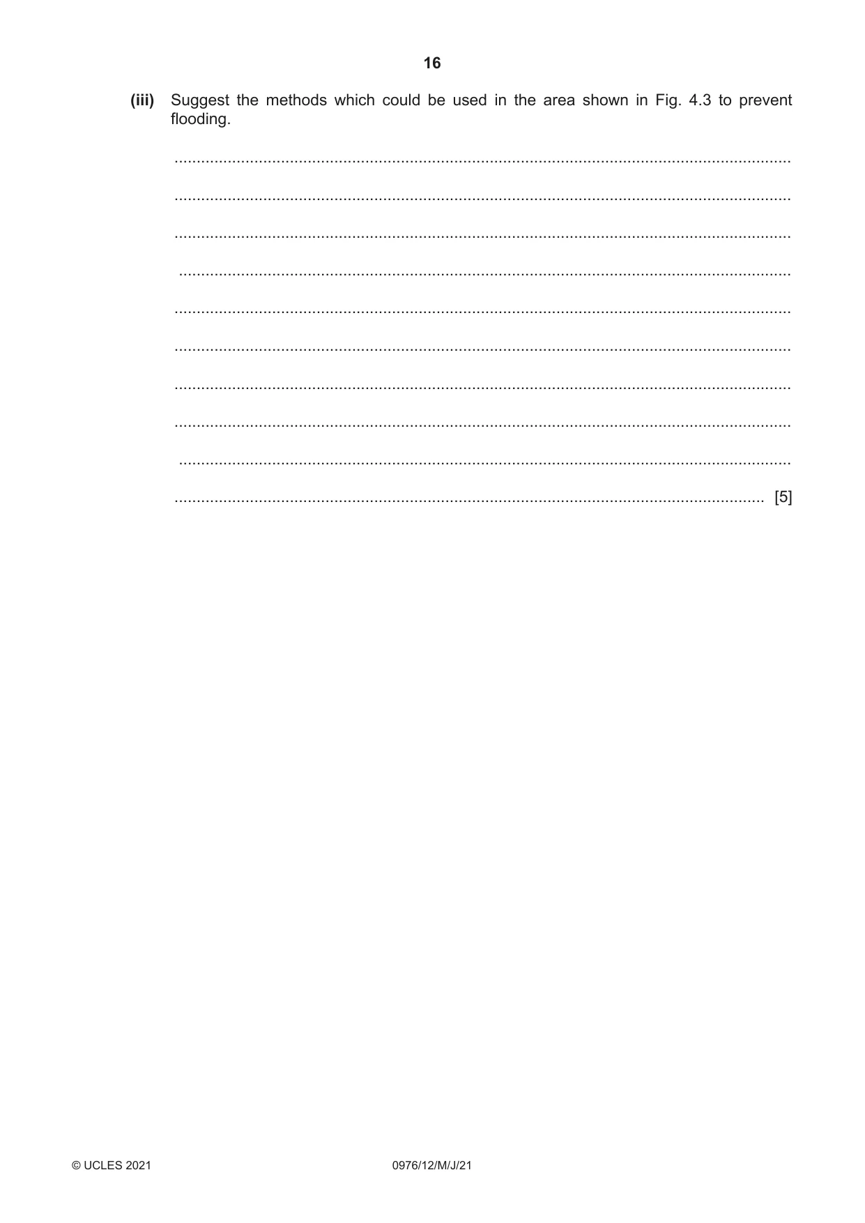 Cambridge IGCSE Geography (9-1) 0976 2021 May/June Paper 1 · Variant 2 question paper, page 16 of 32