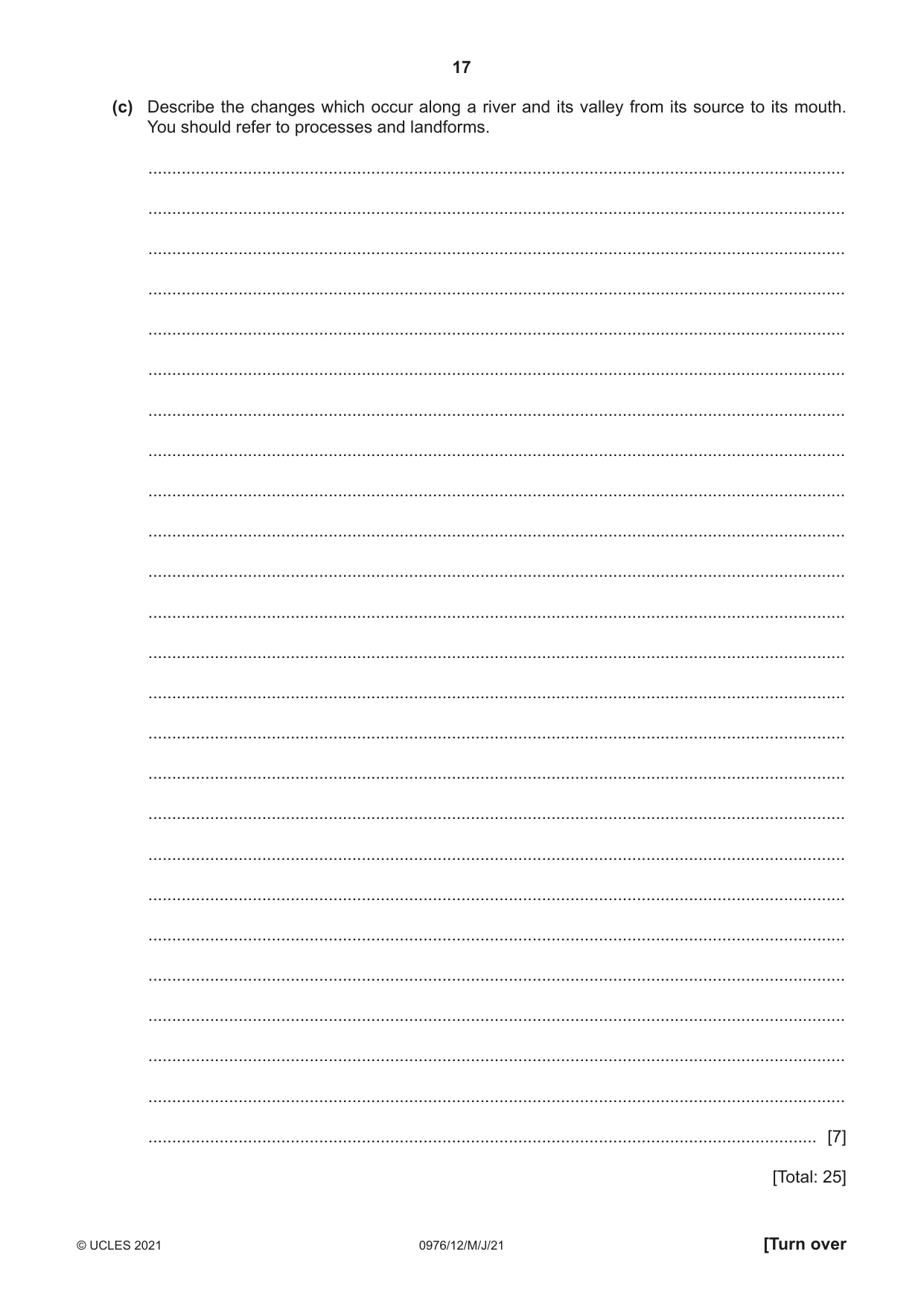 Cambridge IGCSE Geography (9-1) 0976 2021 May/June Paper 1 · Variant 2 question paper, page 17 of 32