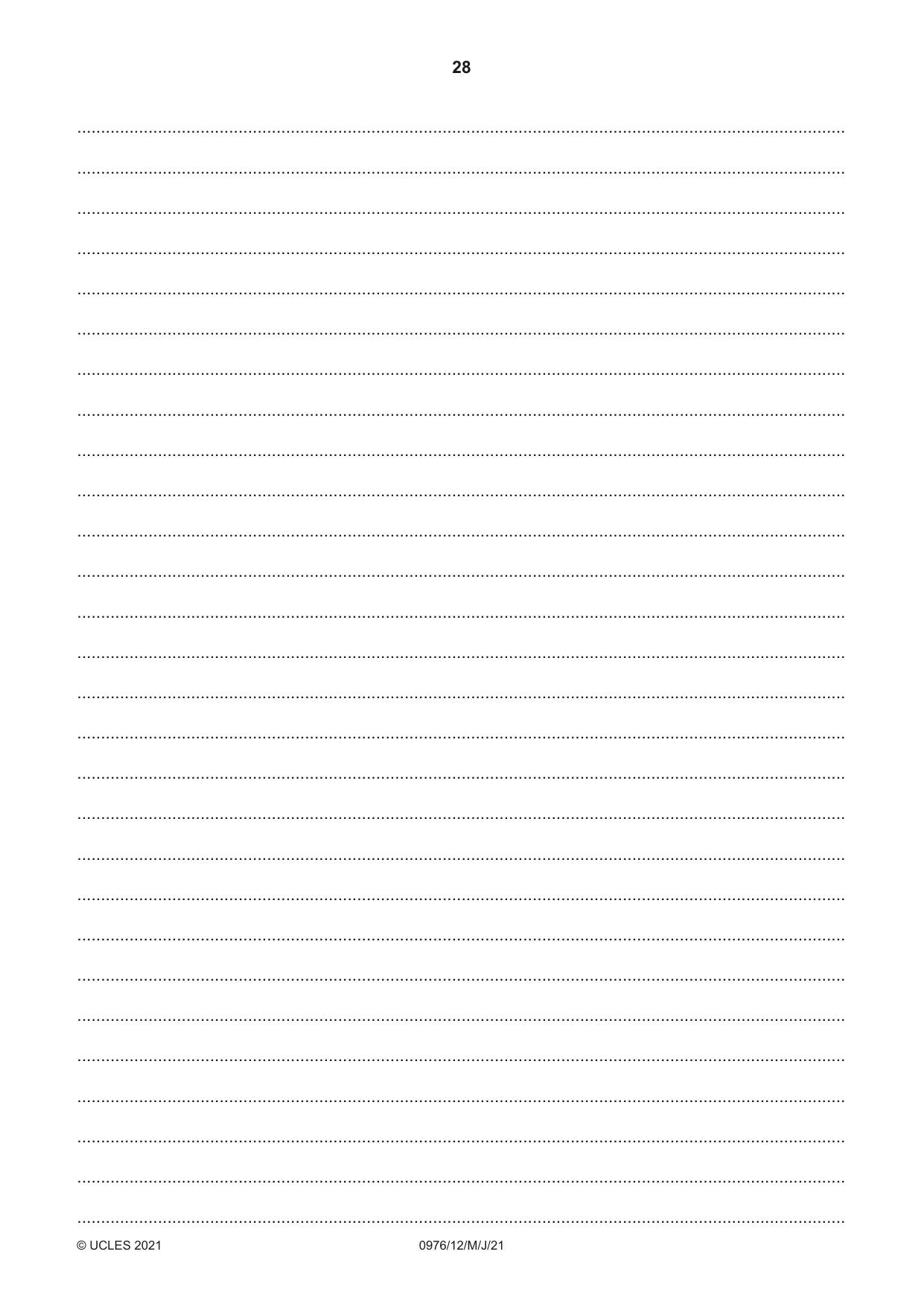Cambridge IGCSE Geography (9-1) 0976 2021 May/June Paper 1 · Variant 2 question paper, page 28 of 32