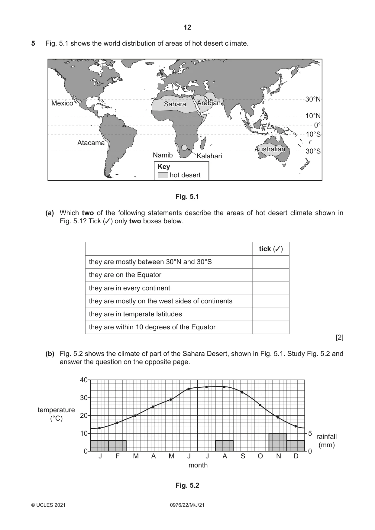 Cambridge IGCSE Geography (9-1) 0976 2021 May/June Paper 2 · Variant 2 question paper, page 12 of 20