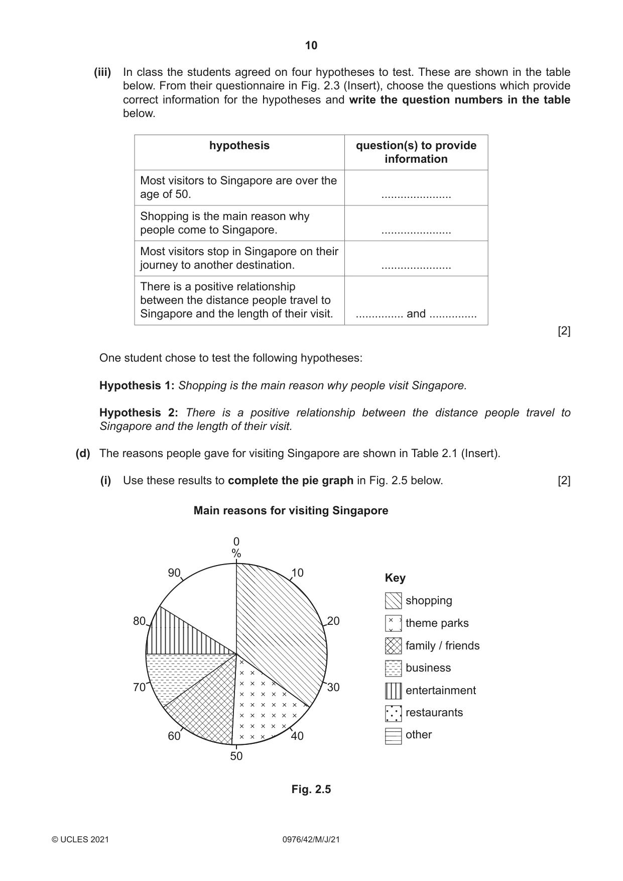 Cambridge IGCSE Geography (9-1) 0976 2021 May/June Paper 4 · Variant 2 question paper, page 10 of 16