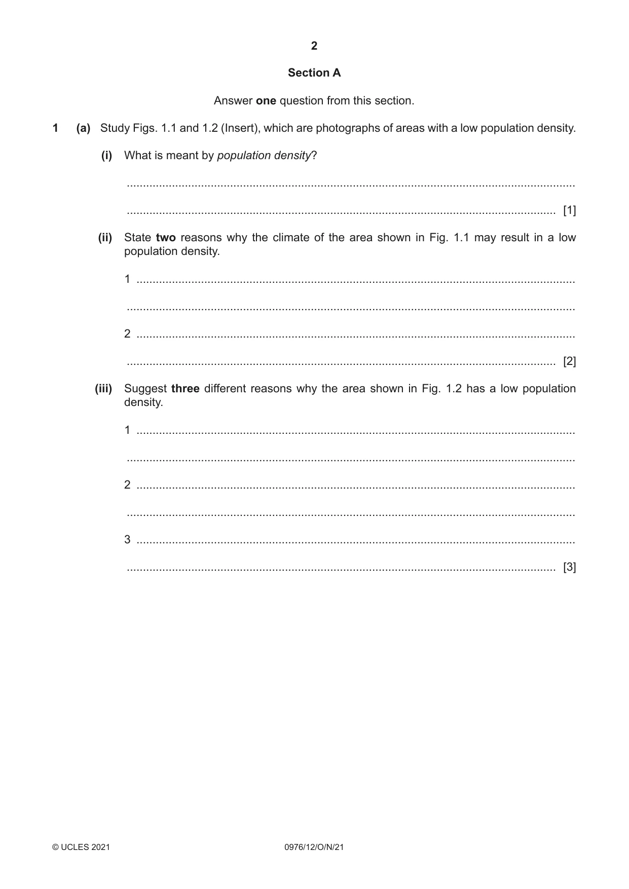 Cambridge IGCSE Geography (9-1) 0976 2021 Oct/Nov Paper 1 · Variant 2 question paper, page 2 of 32
