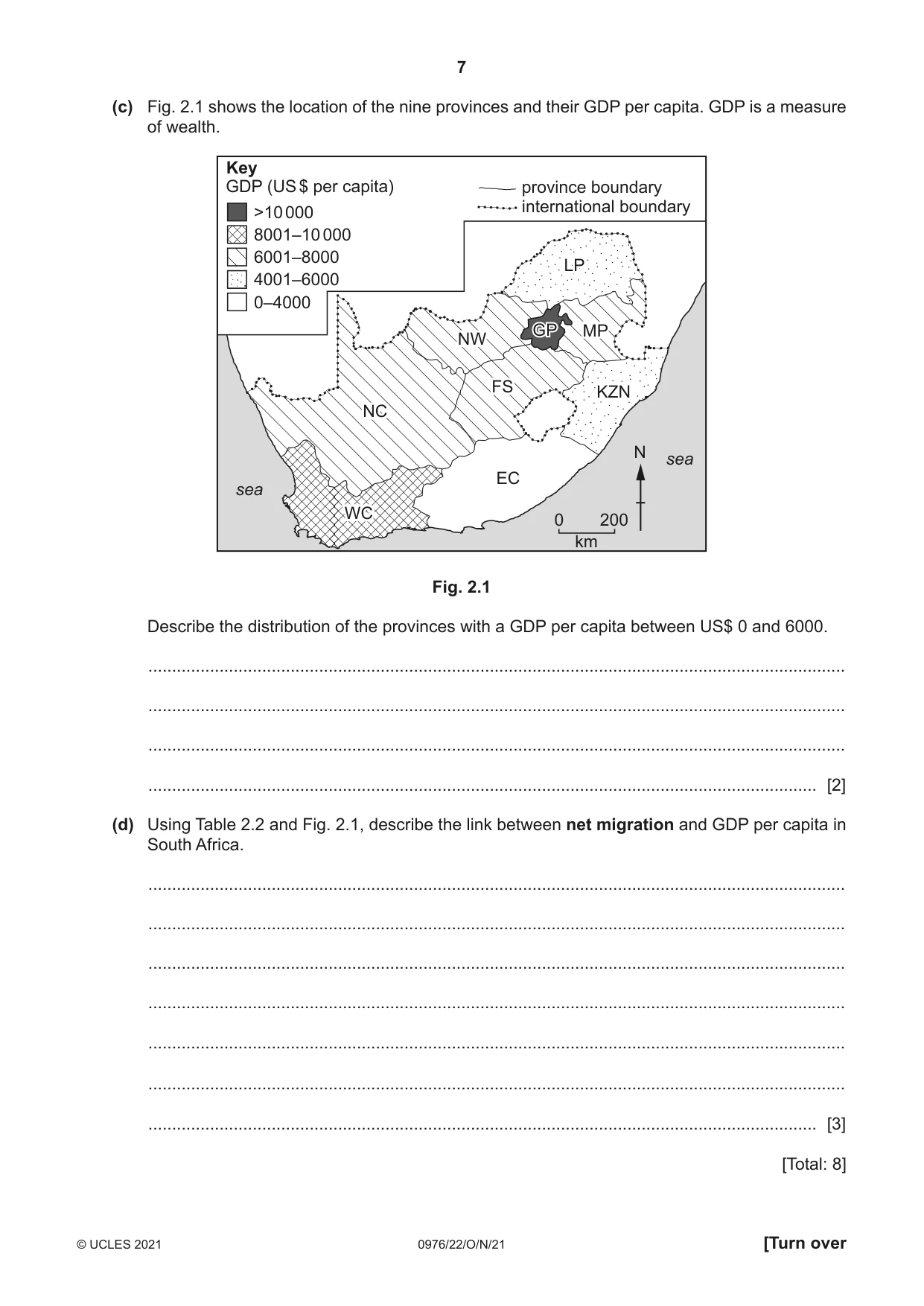 Cambridge IGCSE Geography (9-1) 0976 2021 Oct/Nov Paper 2 · Variant 2 question paper, page 7 of 24