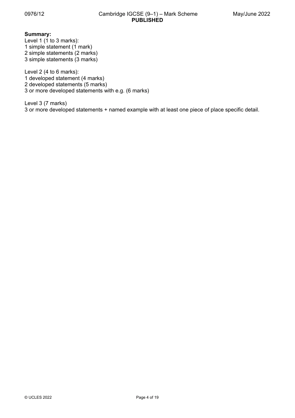 Mark scheme, page 4 of 19