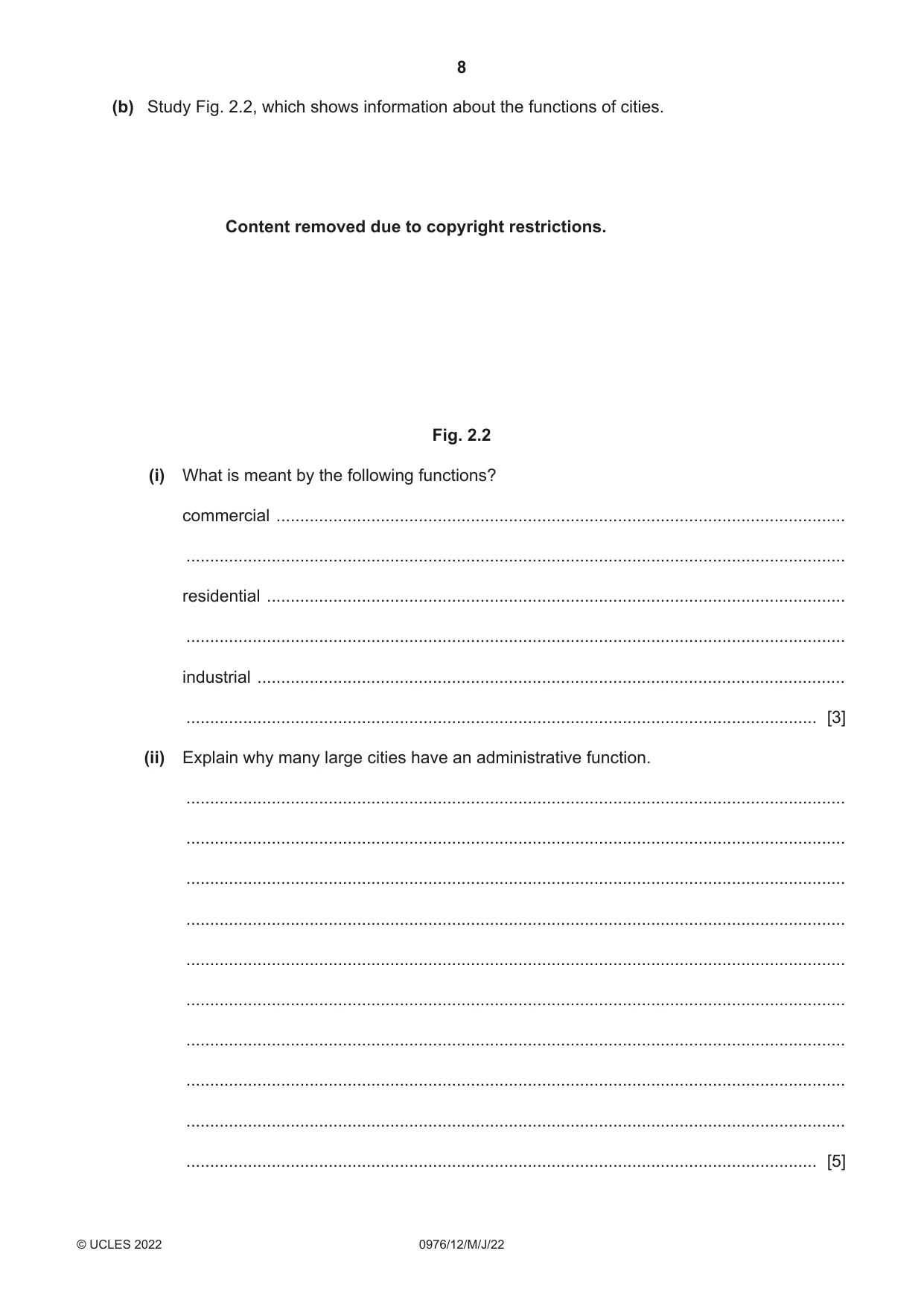 Cambridge IGCSE Geography (9-1) 0976 2022 May/June Paper 1 · Variant 2 question paper, page 8 of 24