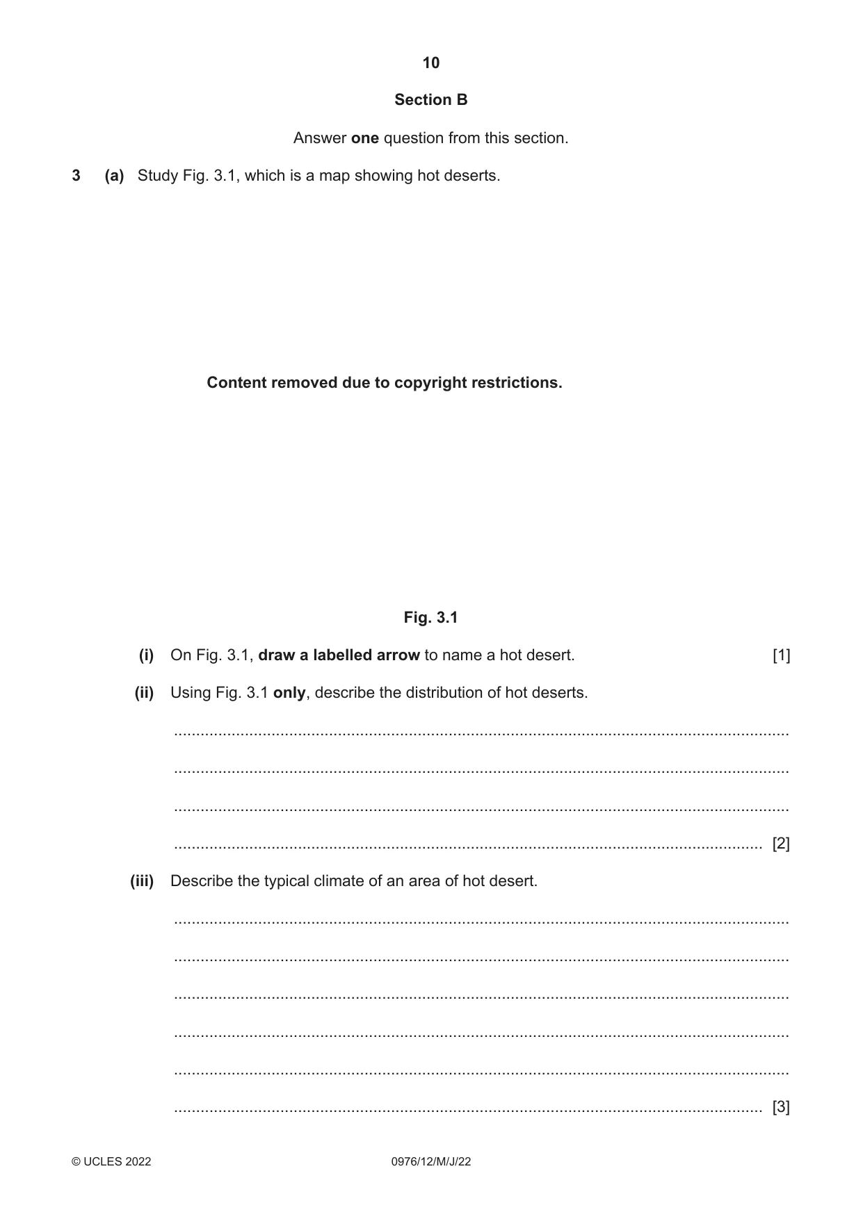 Cambridge IGCSE Geography (9-1) 0976 2022 May/June Paper 1 · Variant 2 question paper, page 10 of 24