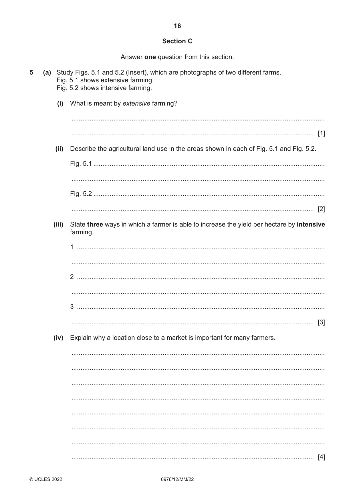 Cambridge IGCSE Geography (9-1) 0976 2022 May/June Paper 1 · Variant 2 question paper, page 16 of 24