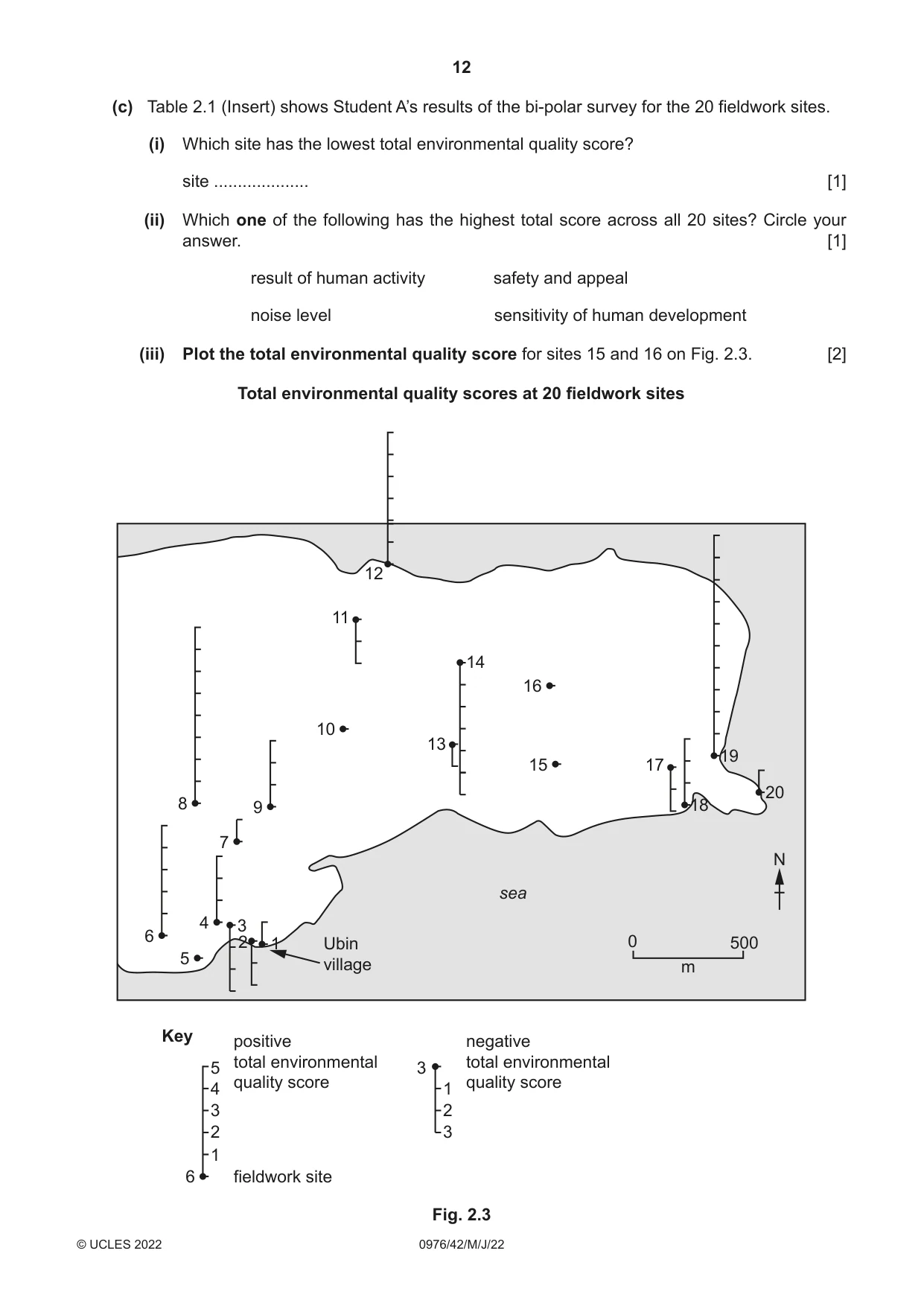 Cambridge IGCSE Geography (9-1) 0976 2022 May/June Paper 4 · Variant 2 question paper, page 12 of 20