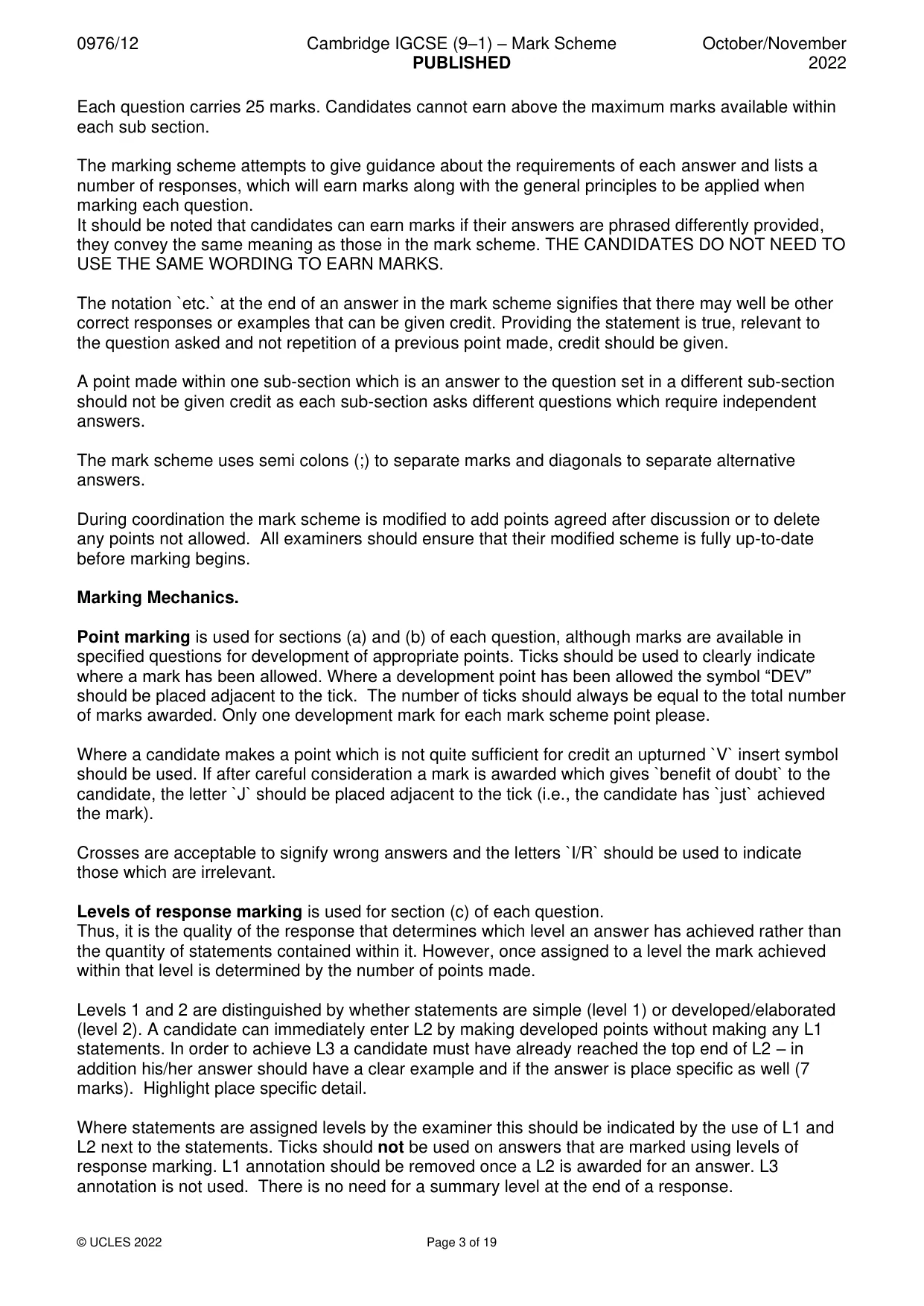 Mark scheme, page 3 of 19