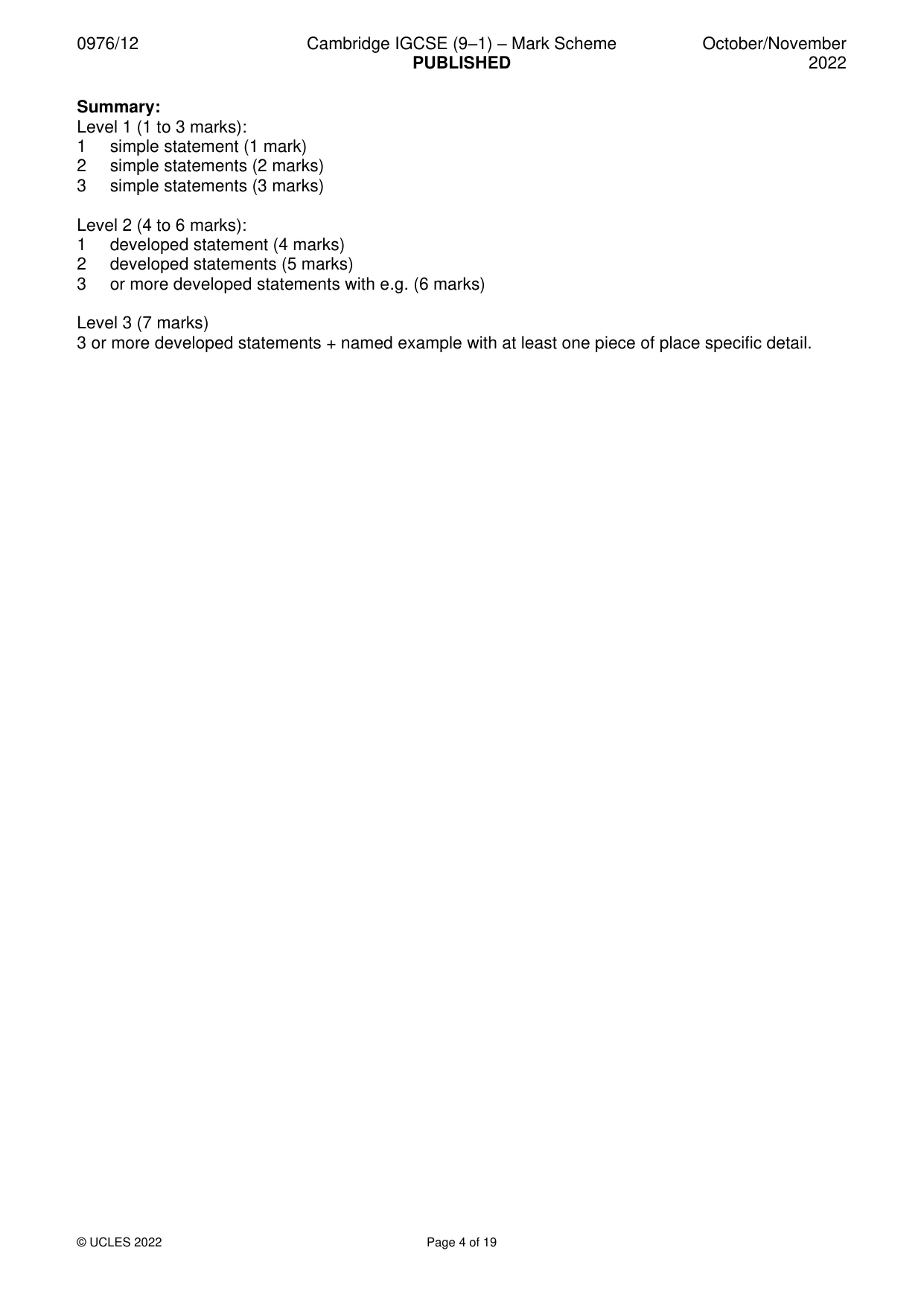 Mark scheme, page 4 of 19