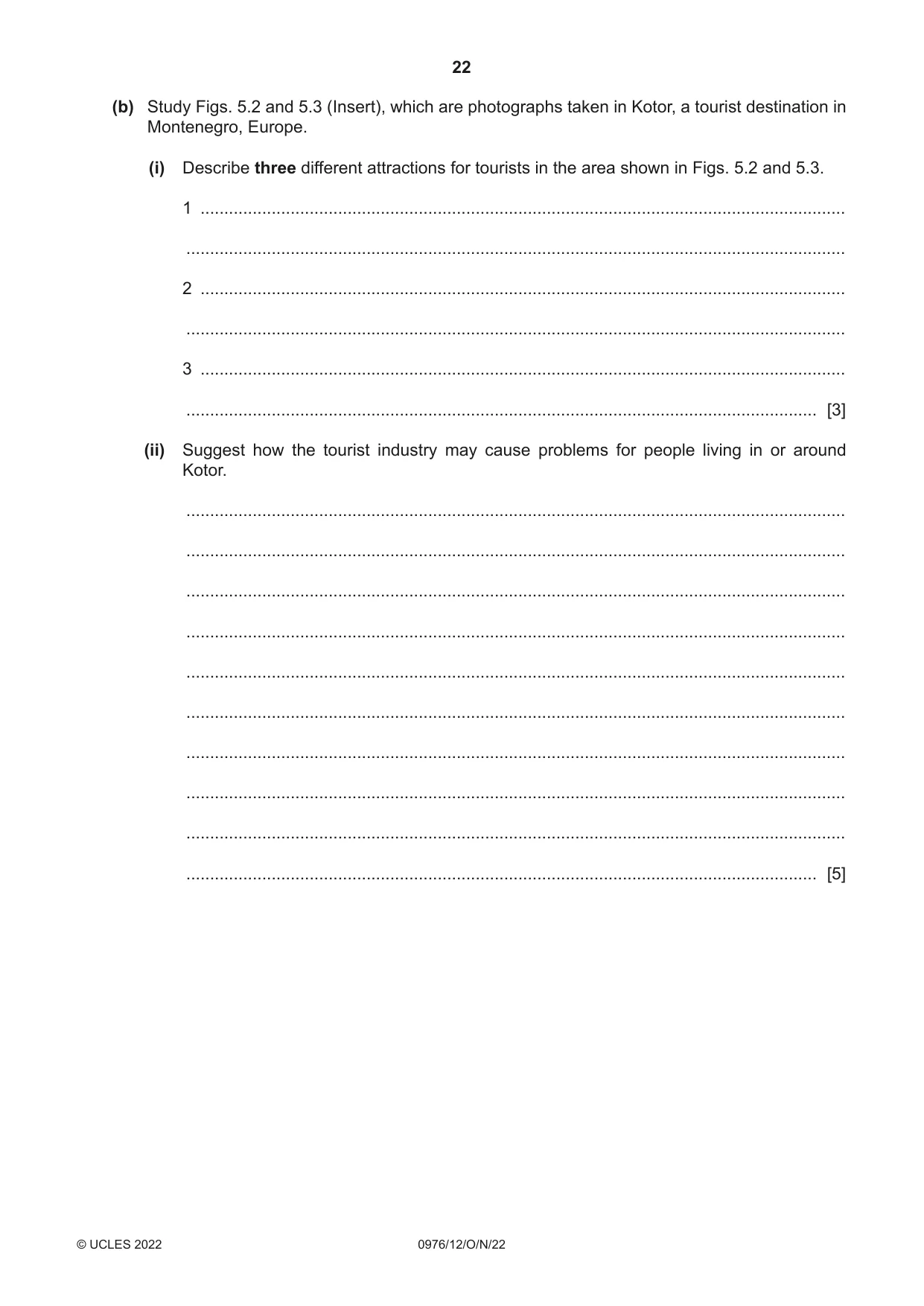 Cambridge IGCSE Geography (9-1) 0976 2022 Oct/Nov Paper 1 · Variant 2 question paper, page 22 of 32